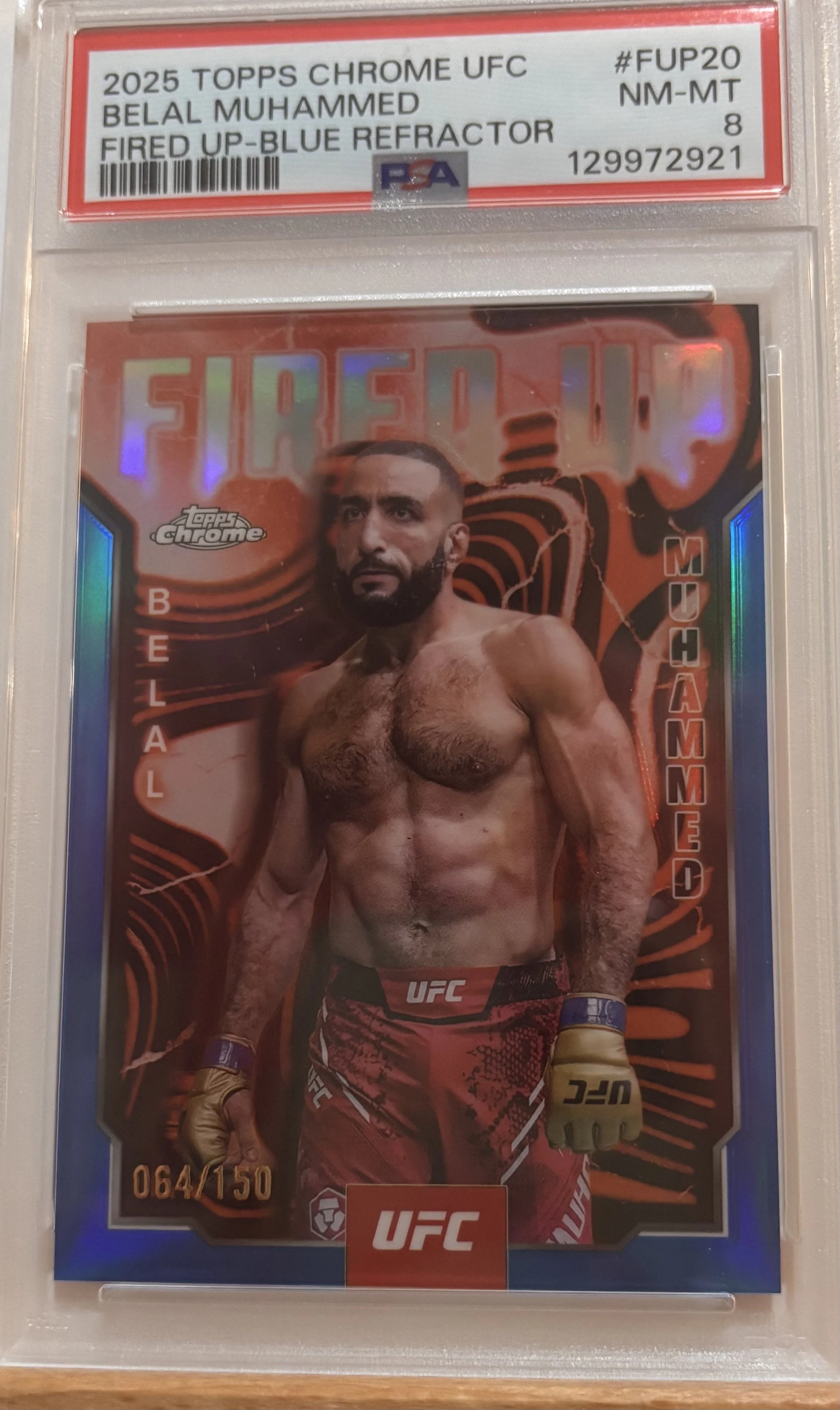 2025 TOPPS CHROME UFC BELAL MUHAMMED GRADED & NUMBERED