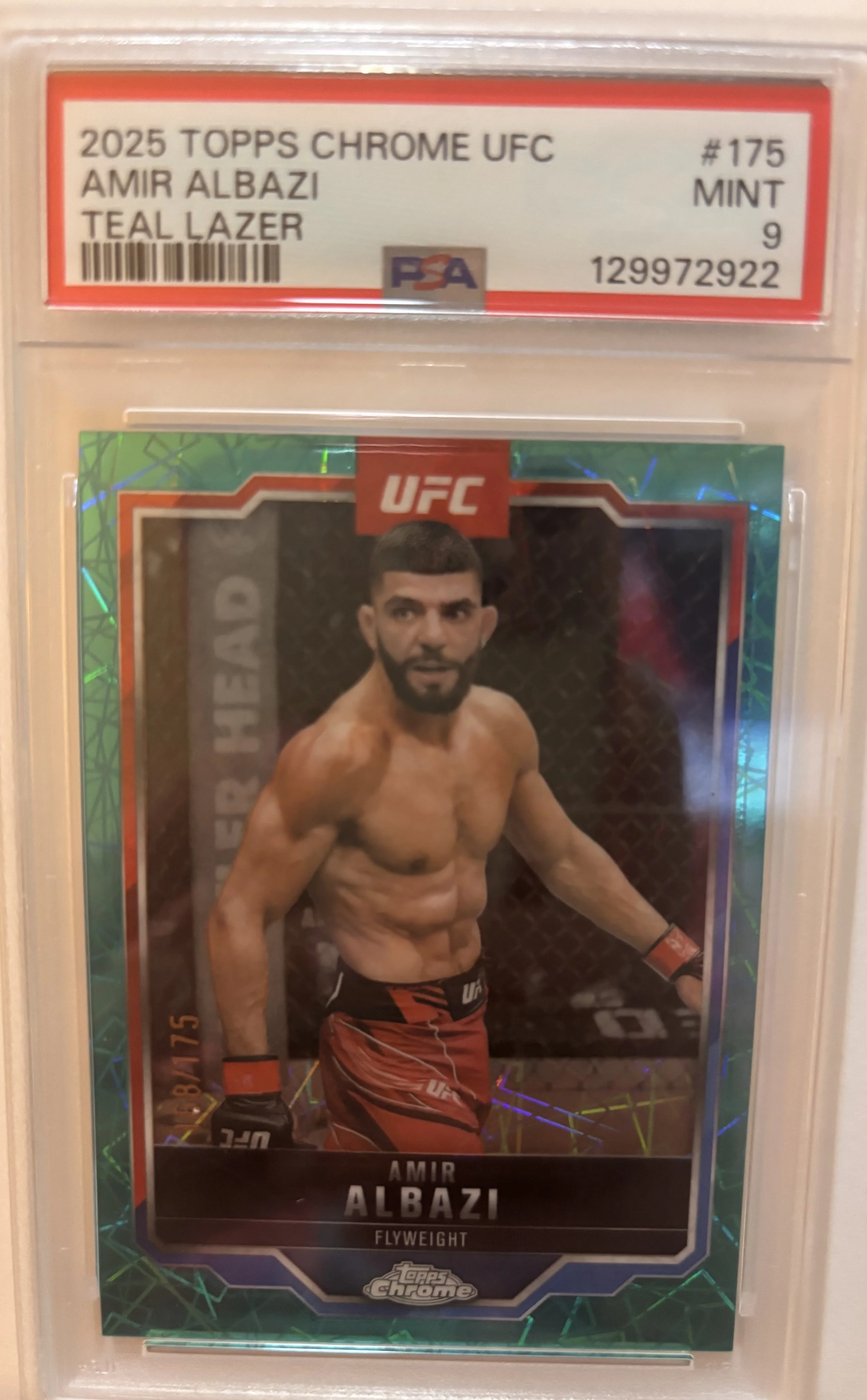 2025 TOPPS CHROME UFC AMIR ALBAZI NUMBERED & GRADED