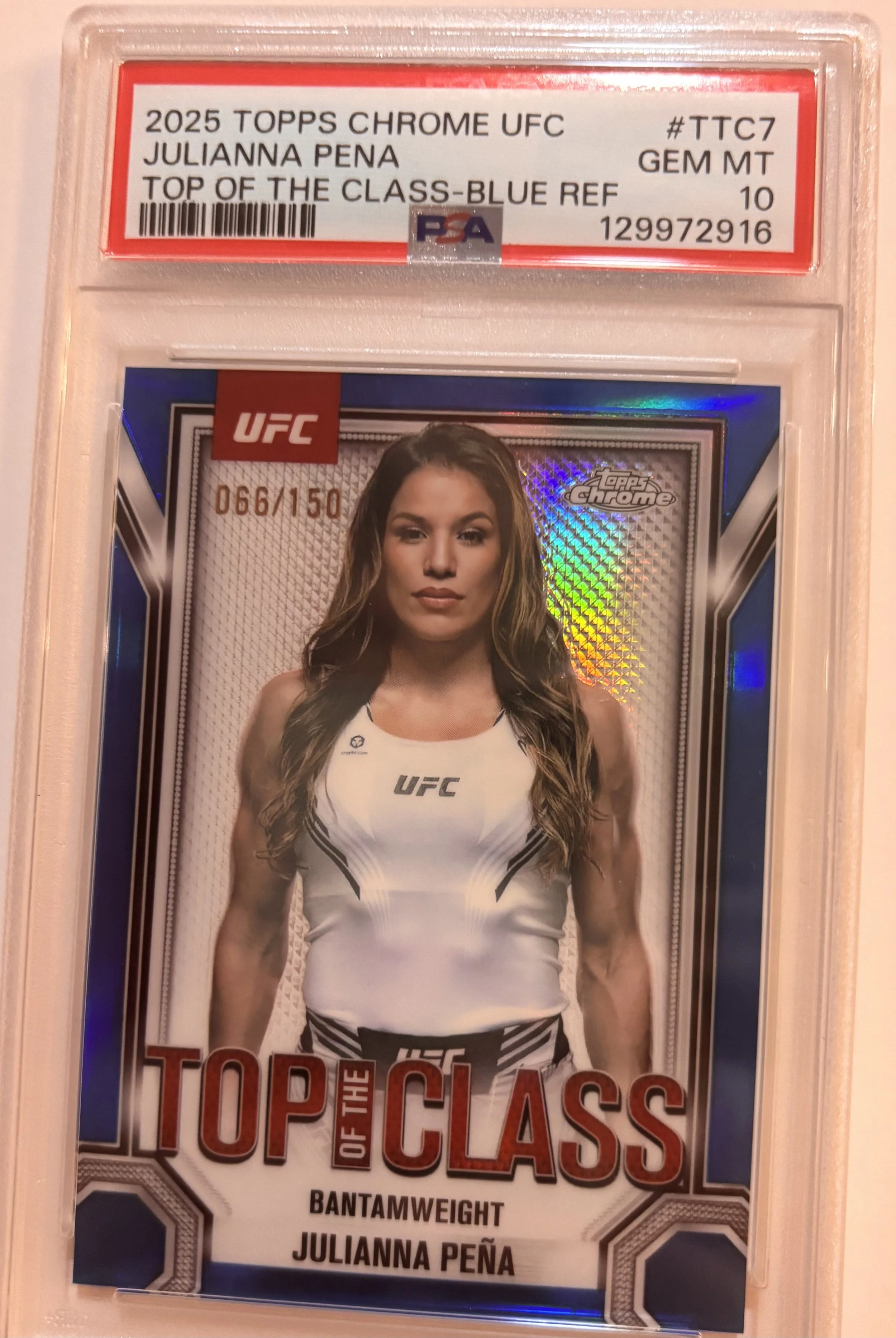 2025 TOPPS CHROME UFC JULIANNA PENA GRADED & NUMBERED