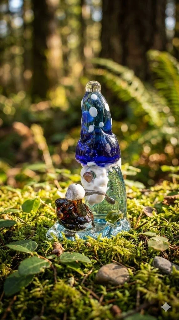 Ice Gnome warming by the fire   SALE!