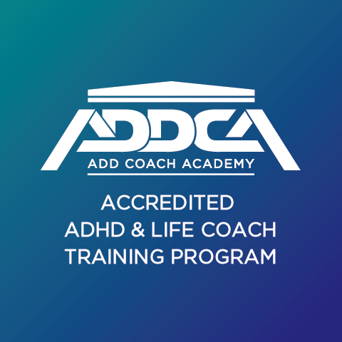 Logo for ADD Coach Academy, an accredited ADHD and life coach training program.