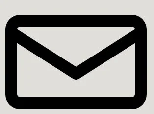 Email icon with a black border and a white envelope symbol.