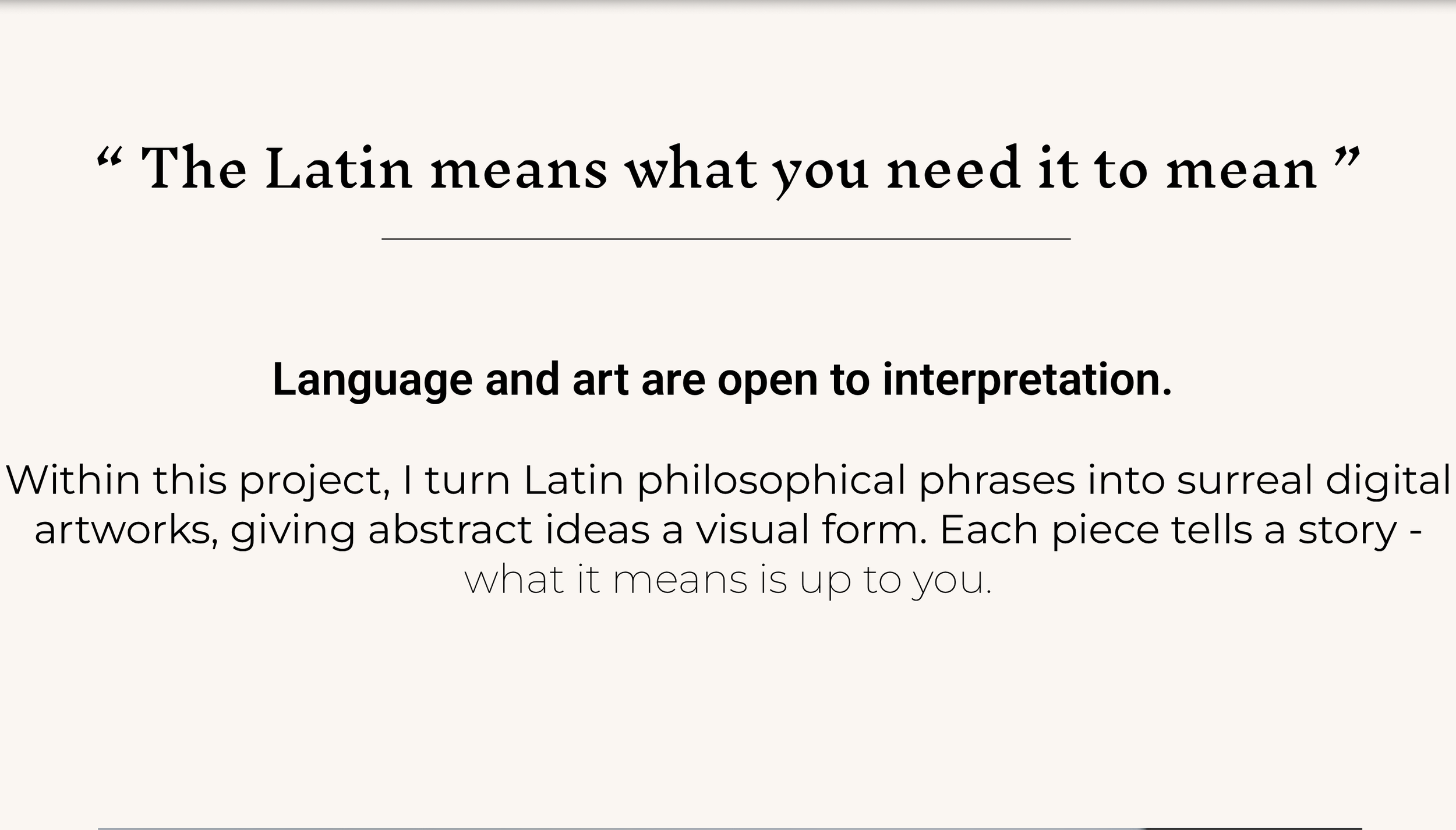 Project Three: Digital art series