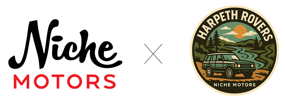 "Harperth Rovers" and "Niche Motors" are collaborative brands in automotive services.