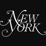 Stylized text that reads 'New York' on a black background