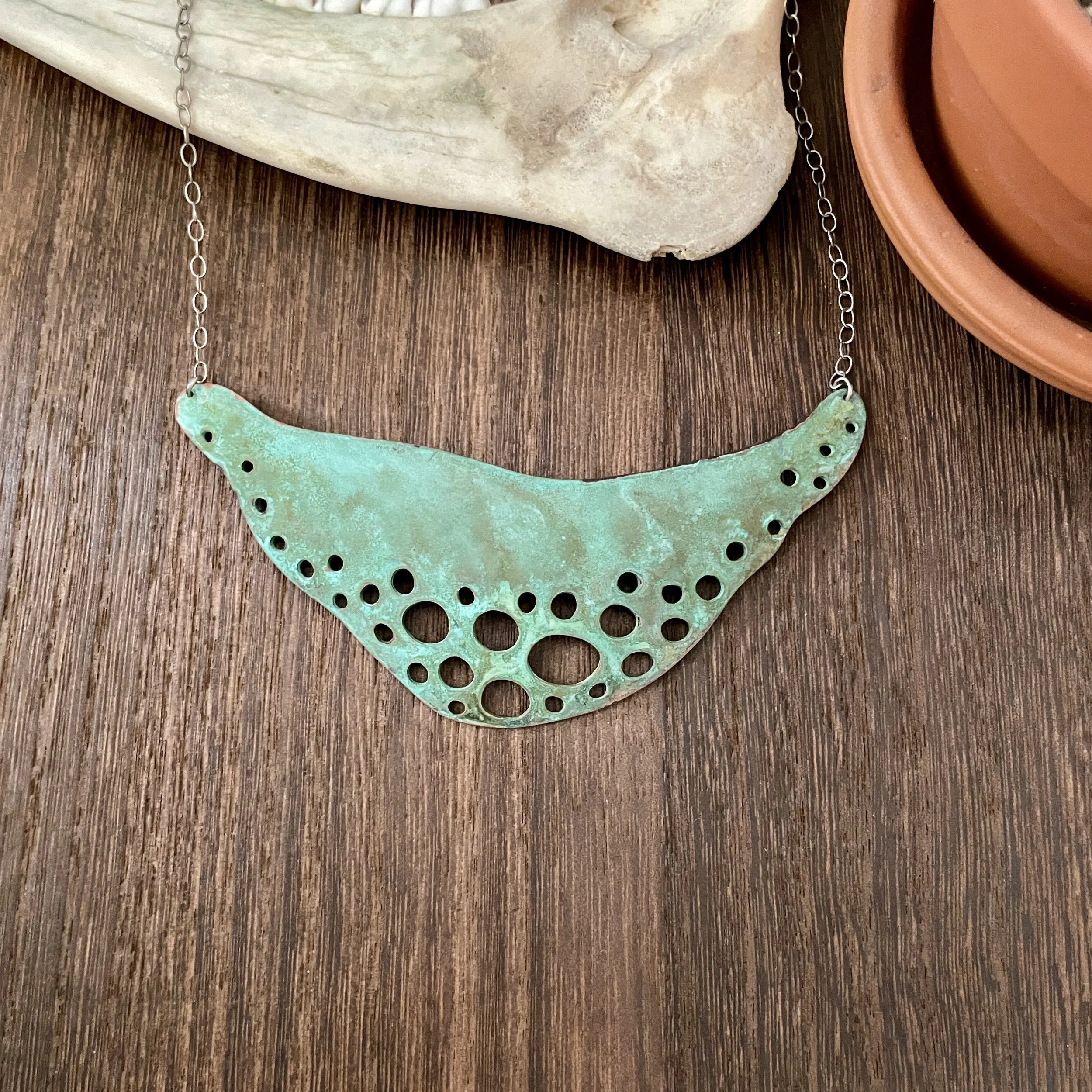 Green Shell Necklace #1