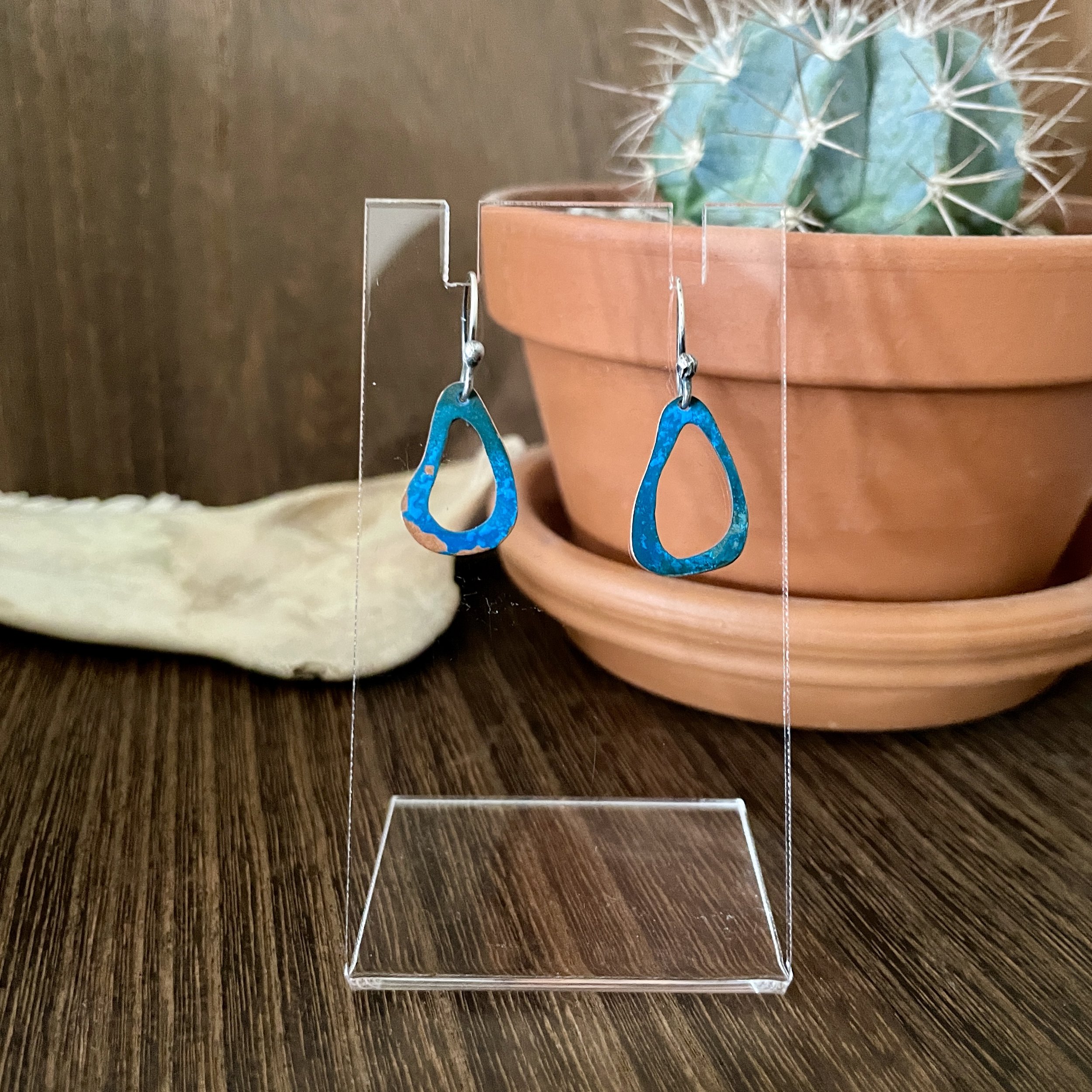 Blue Dangle Earrings #3