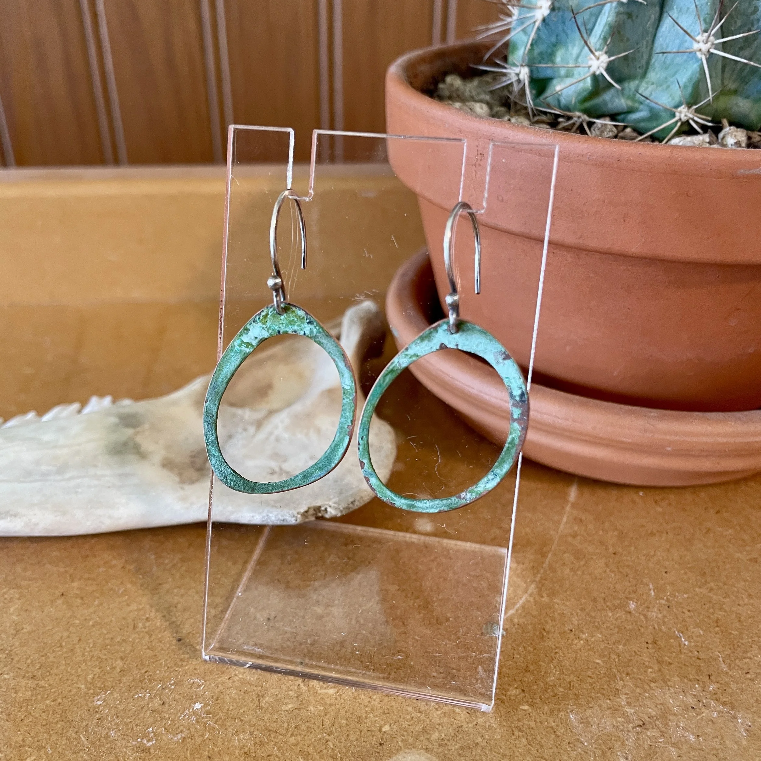 Green Dangle Earrings