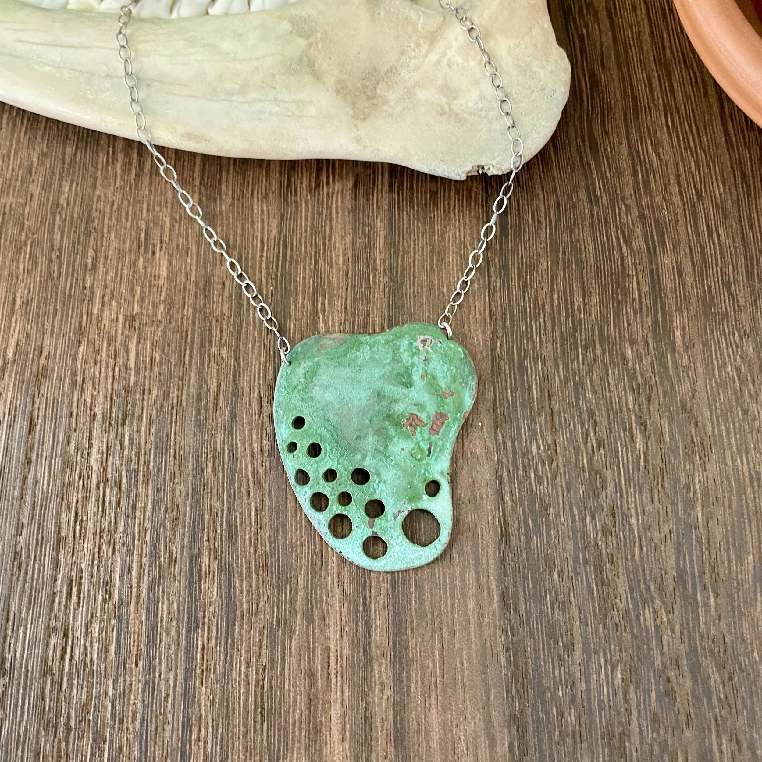 Green Shell Necklace #3