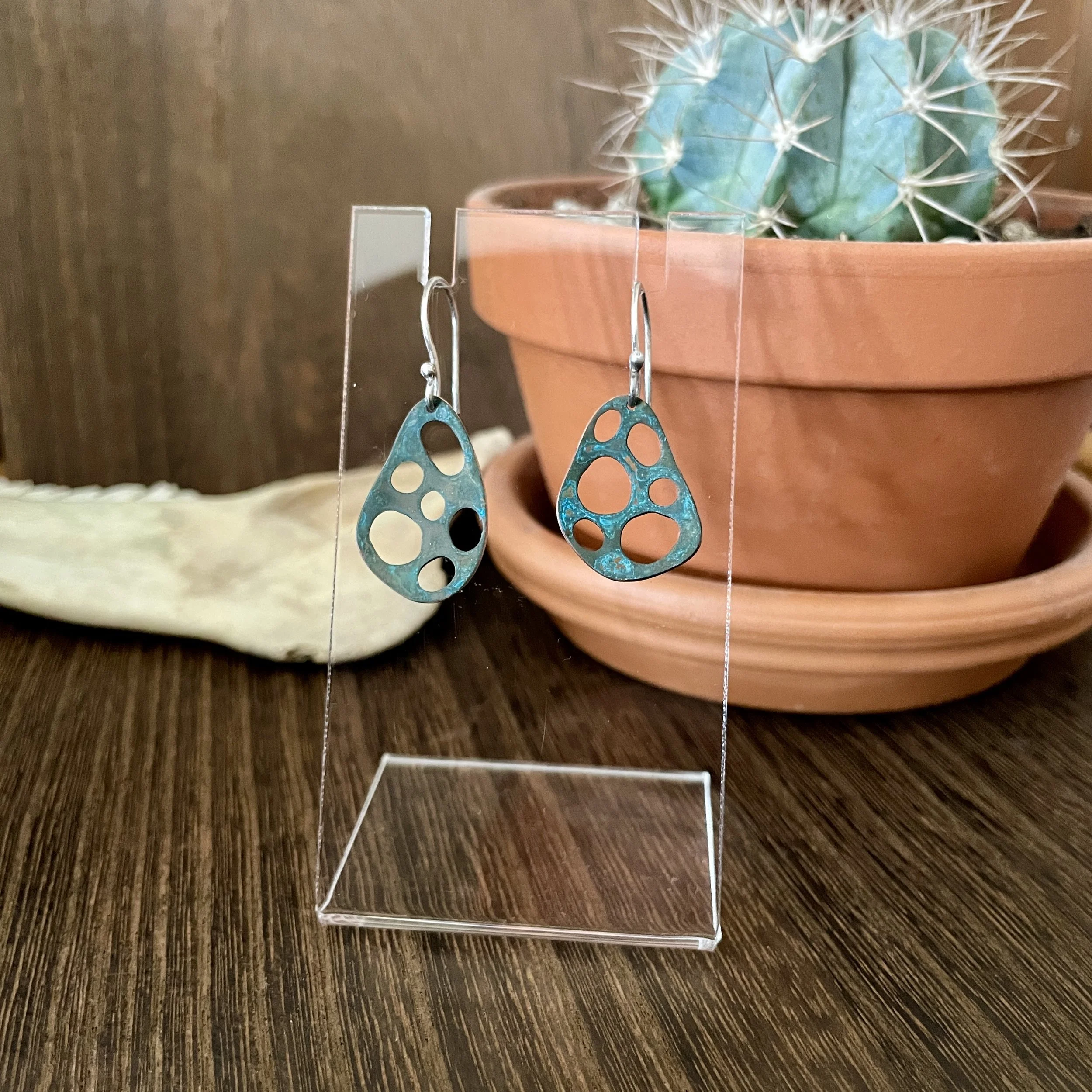 Blue Amorphic Earrings #2