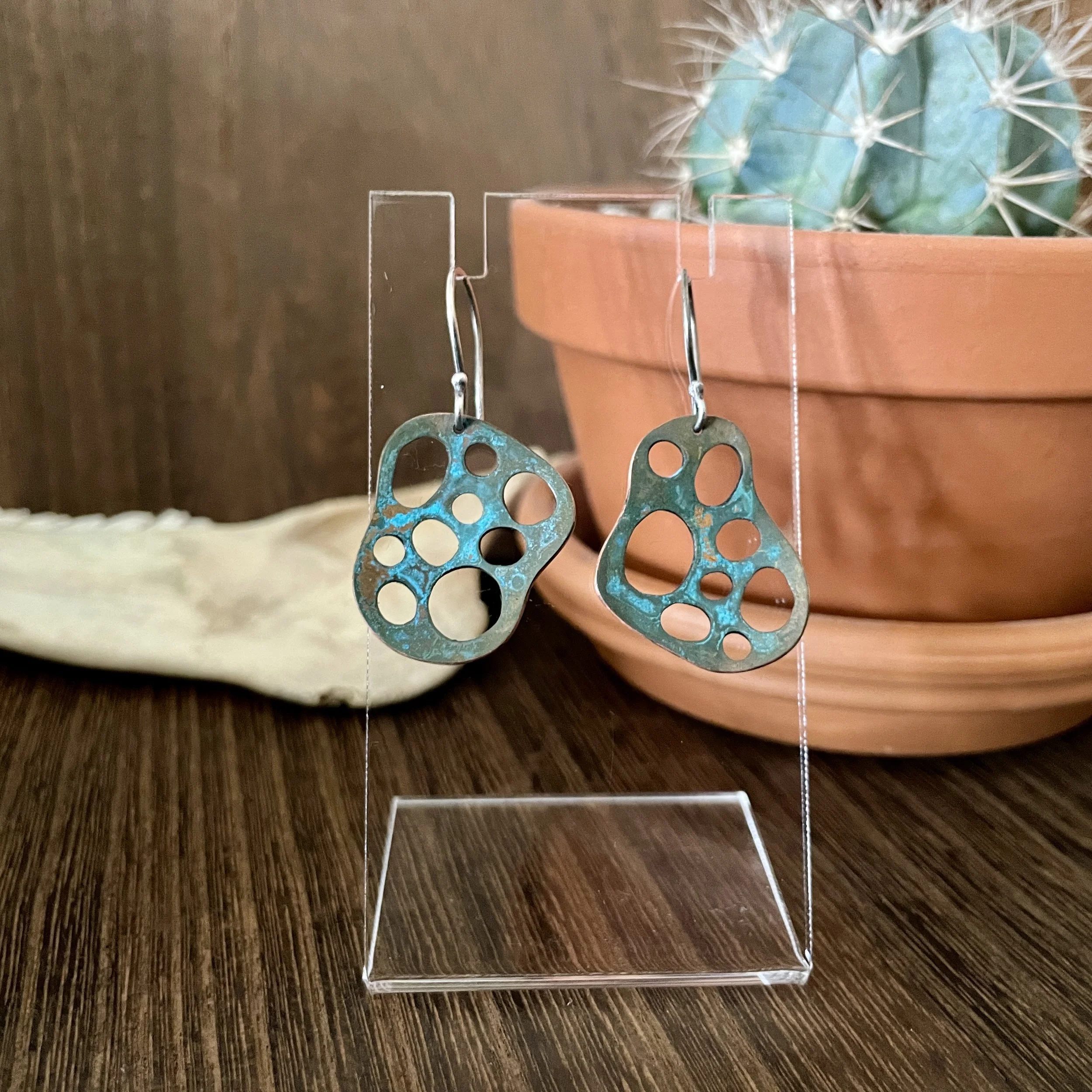 Blue Amorphic Earrings #1