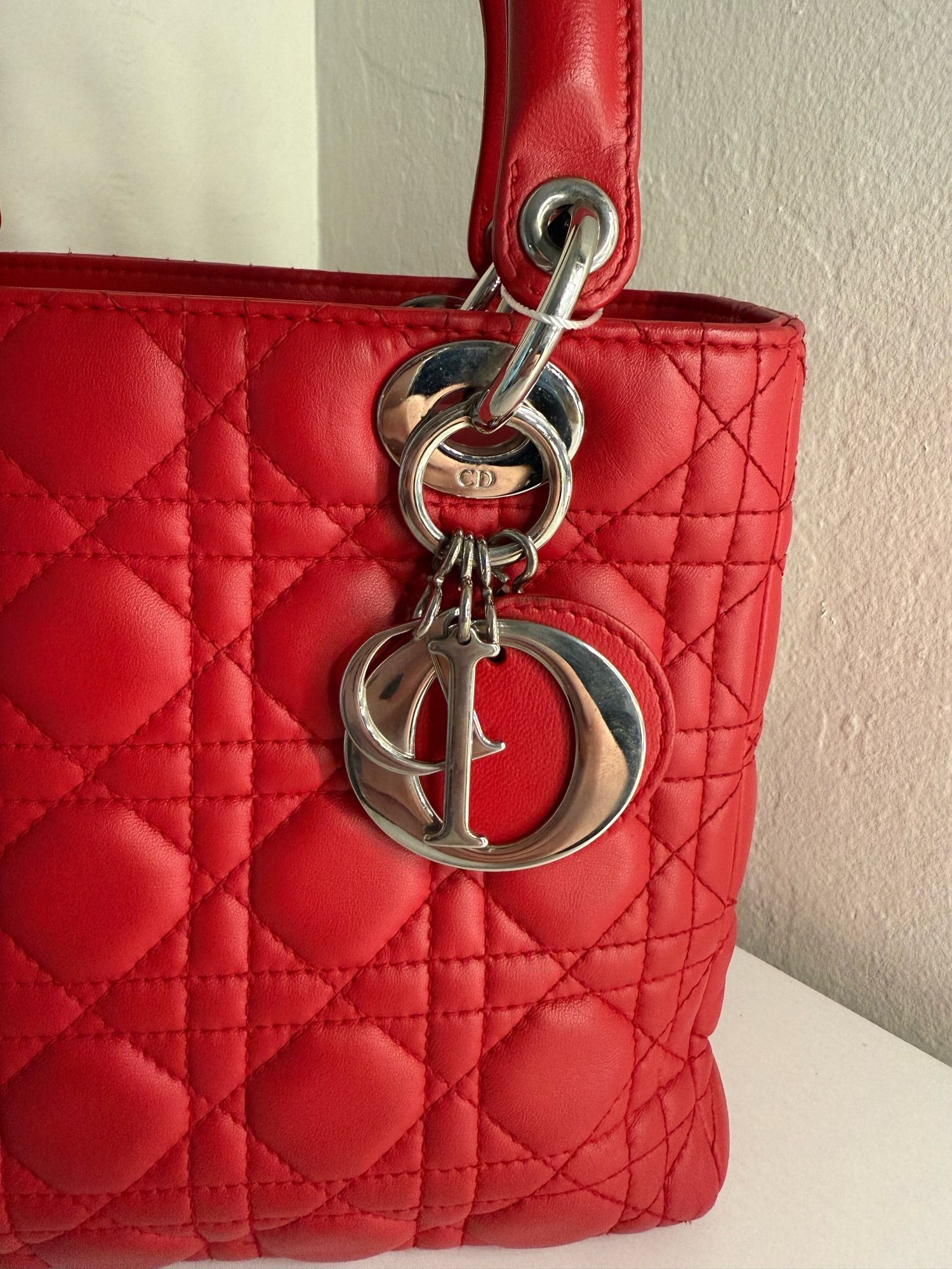 Christian Dior Lady Dior Cannage Medium Red