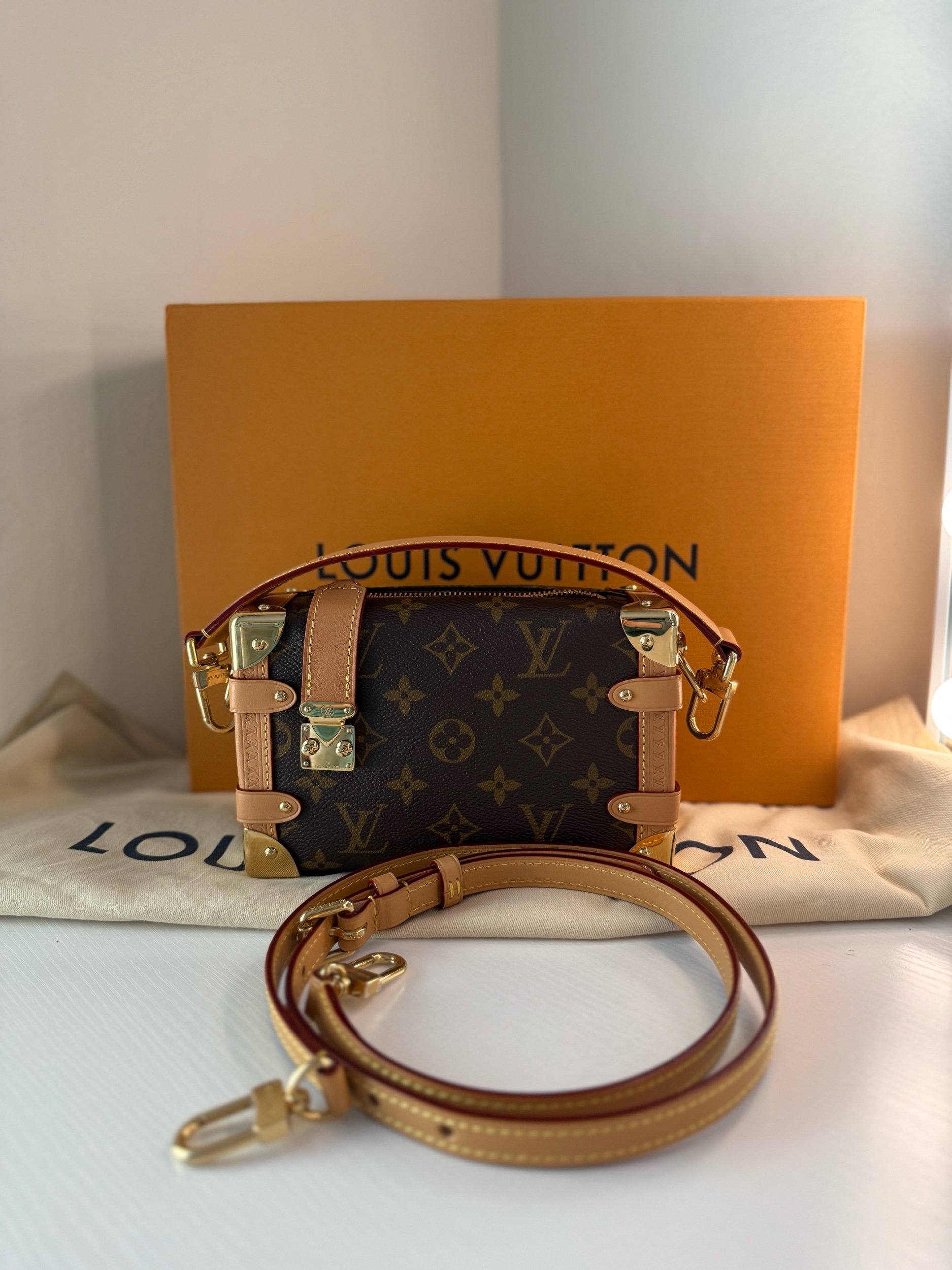 LOUIS VUITTON Monogram Side Trunk PM Full Set