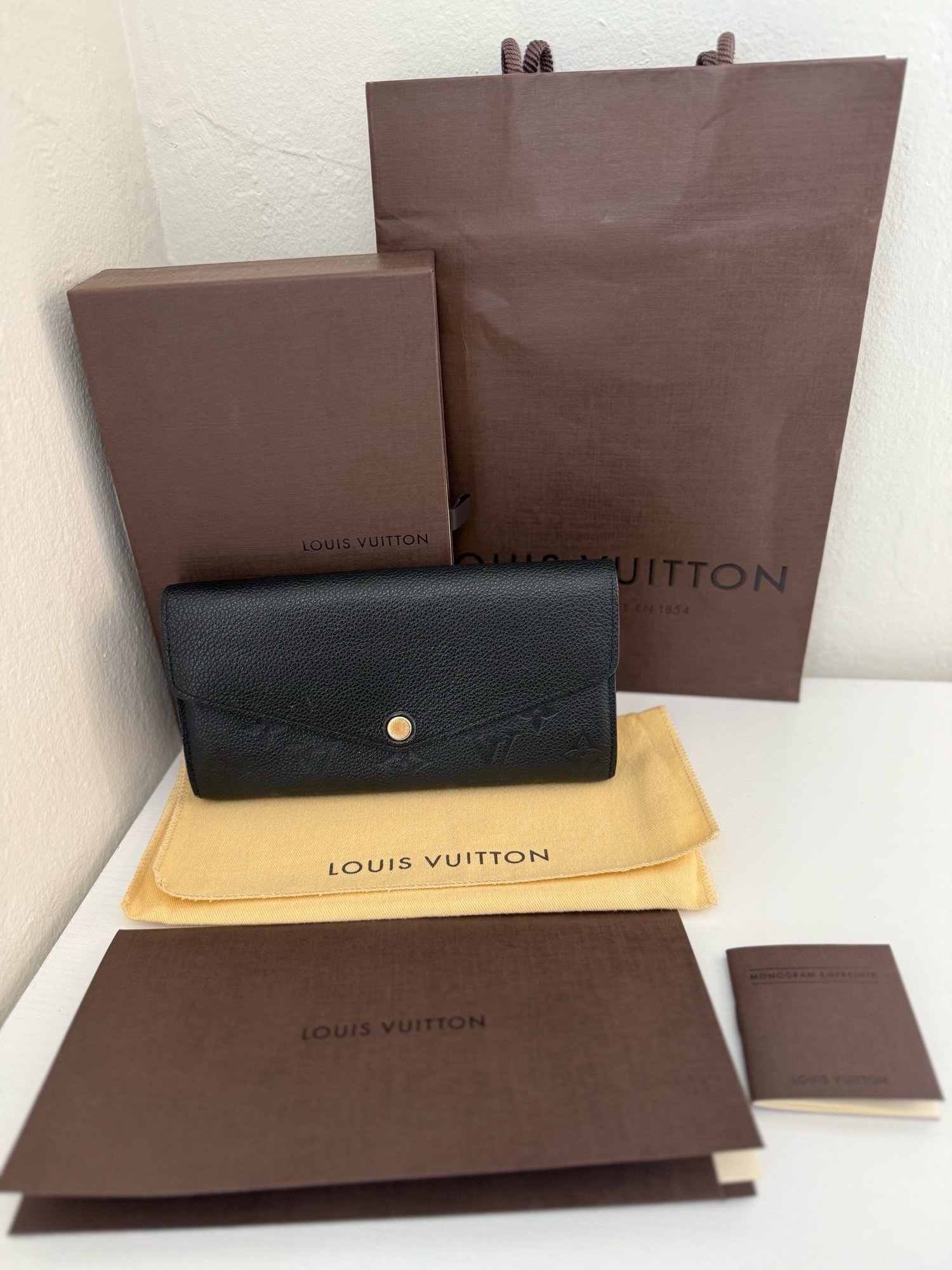 Louis Vuitton Empreinte Sarah Wallet NM Black