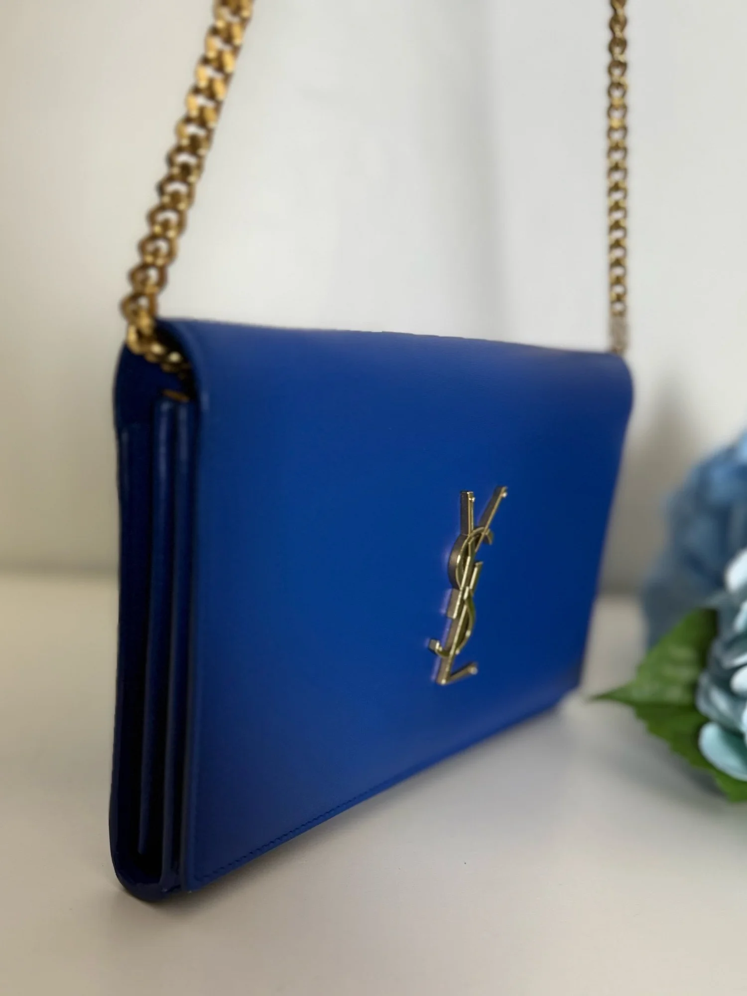 YSL Saint Laurent Kate Monogram Wallet on Chain