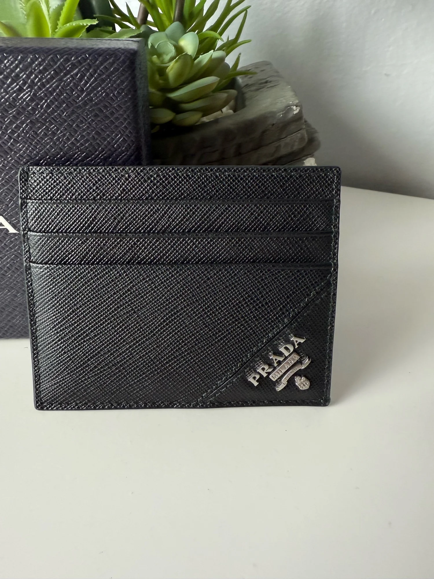Prada Men’s Saffiano Leather Card Holder
