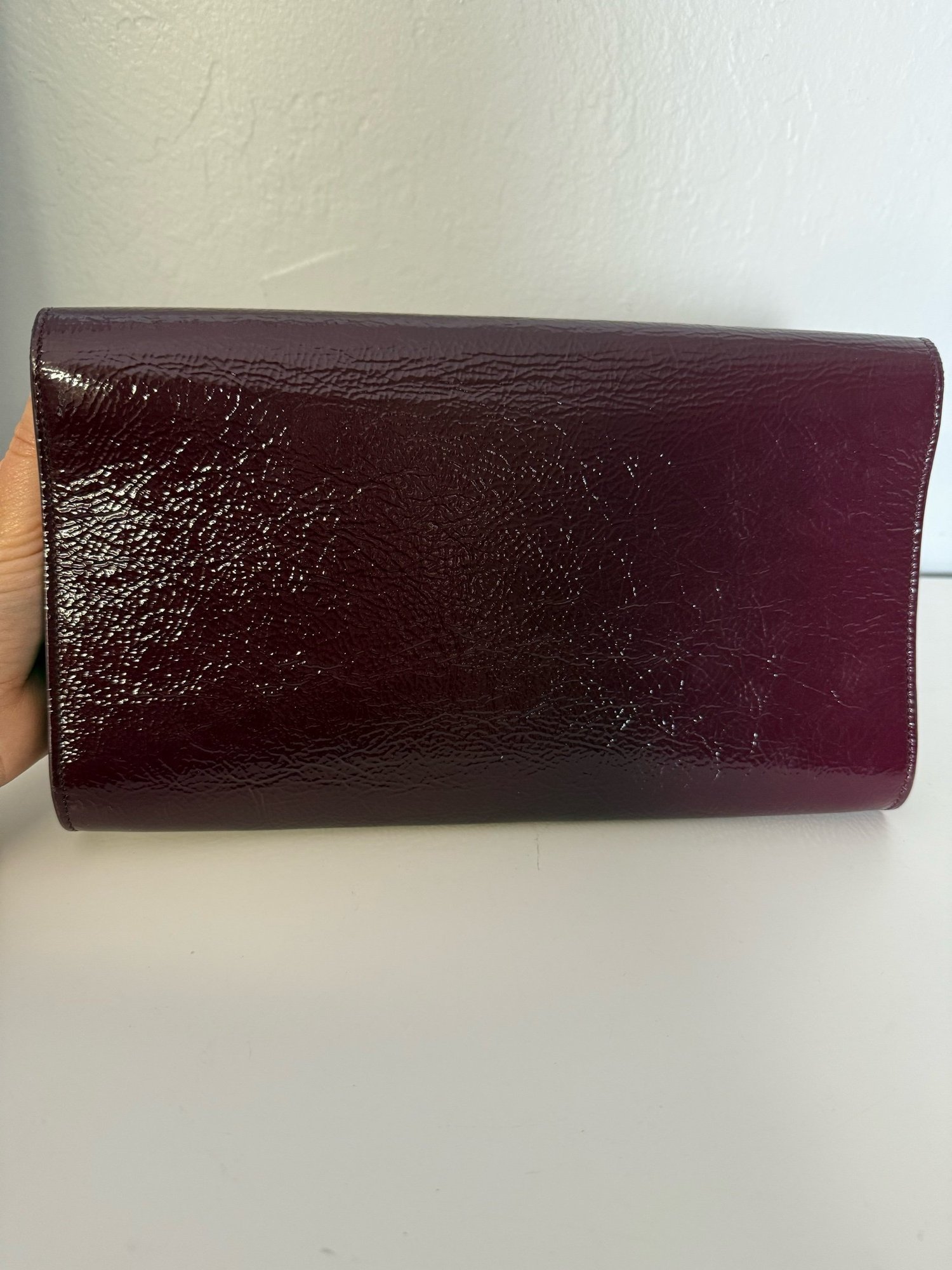 YSL Saint Laurent Belle de Jour Patent Leather Clutch