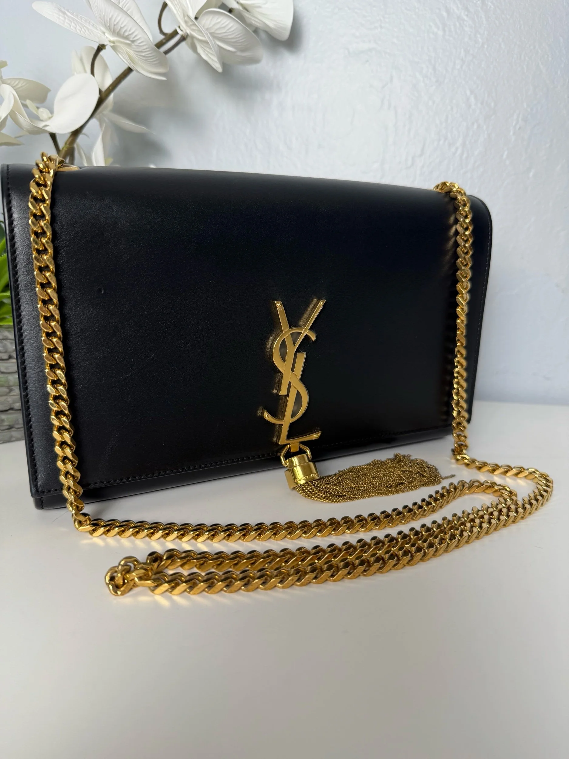 YSL SAINT LAURENT Kate Monogram Tassel Bag Black — image 9