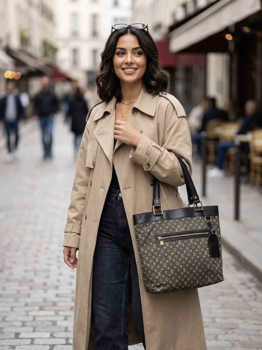 LOUIS VUITTON *VINTAGE* Monogram Mini Lin Lucille GM Tote — image 6