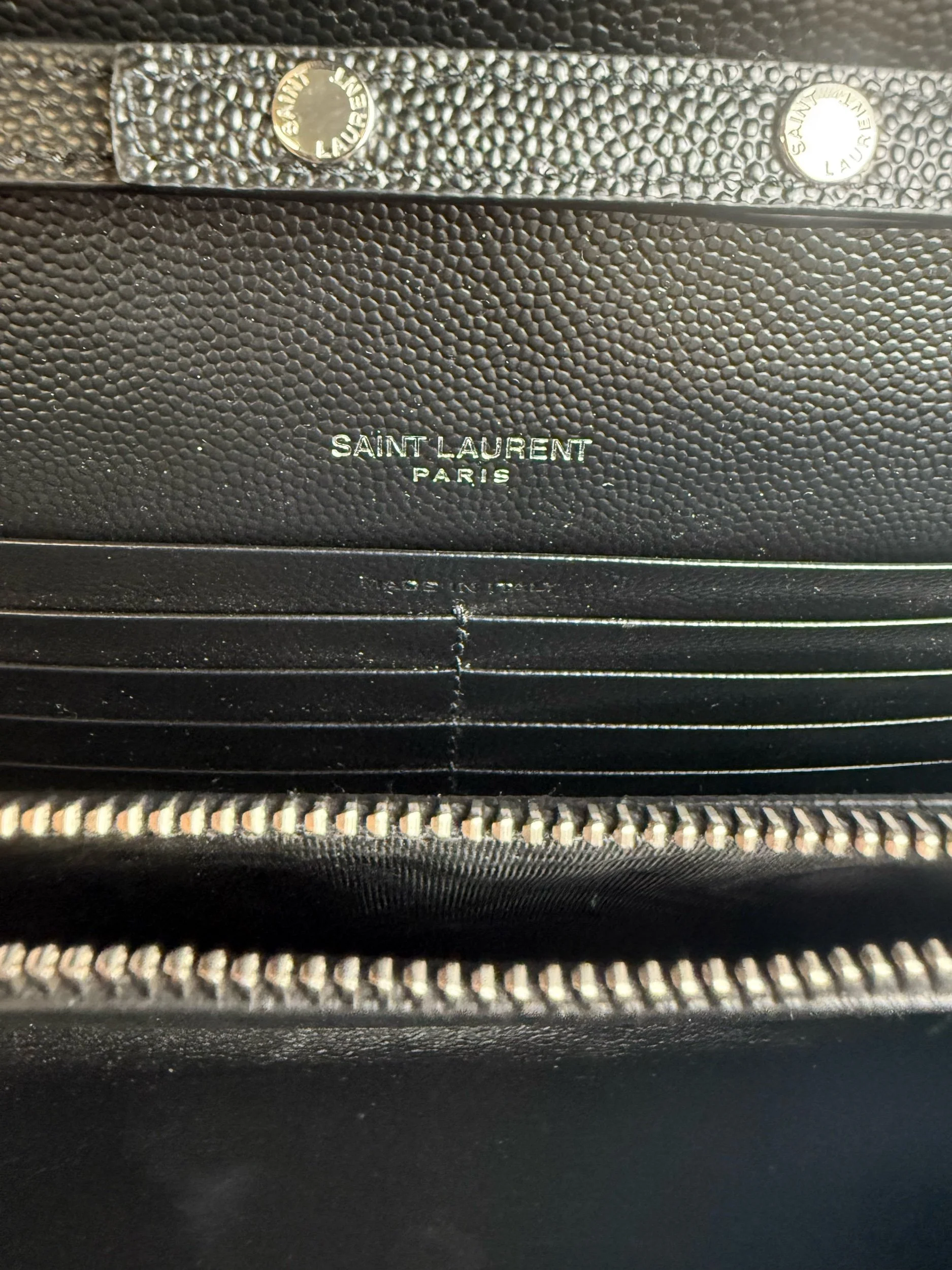 YSL Saint Laurent Classic Cassandre Chain Wallet in Grain Leather — image 10