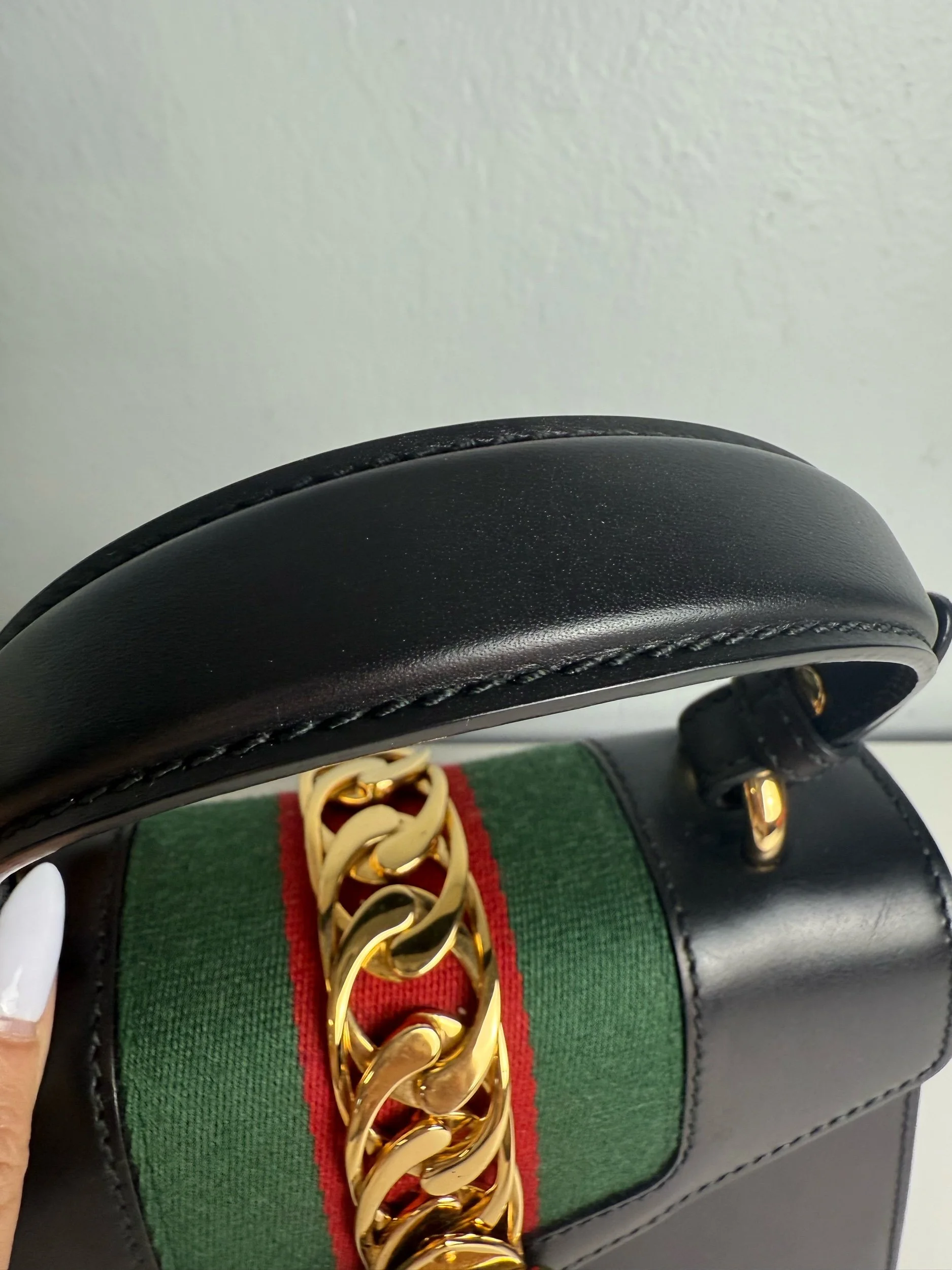 Gucci Sylvie Mini Web Top Handle — image 4