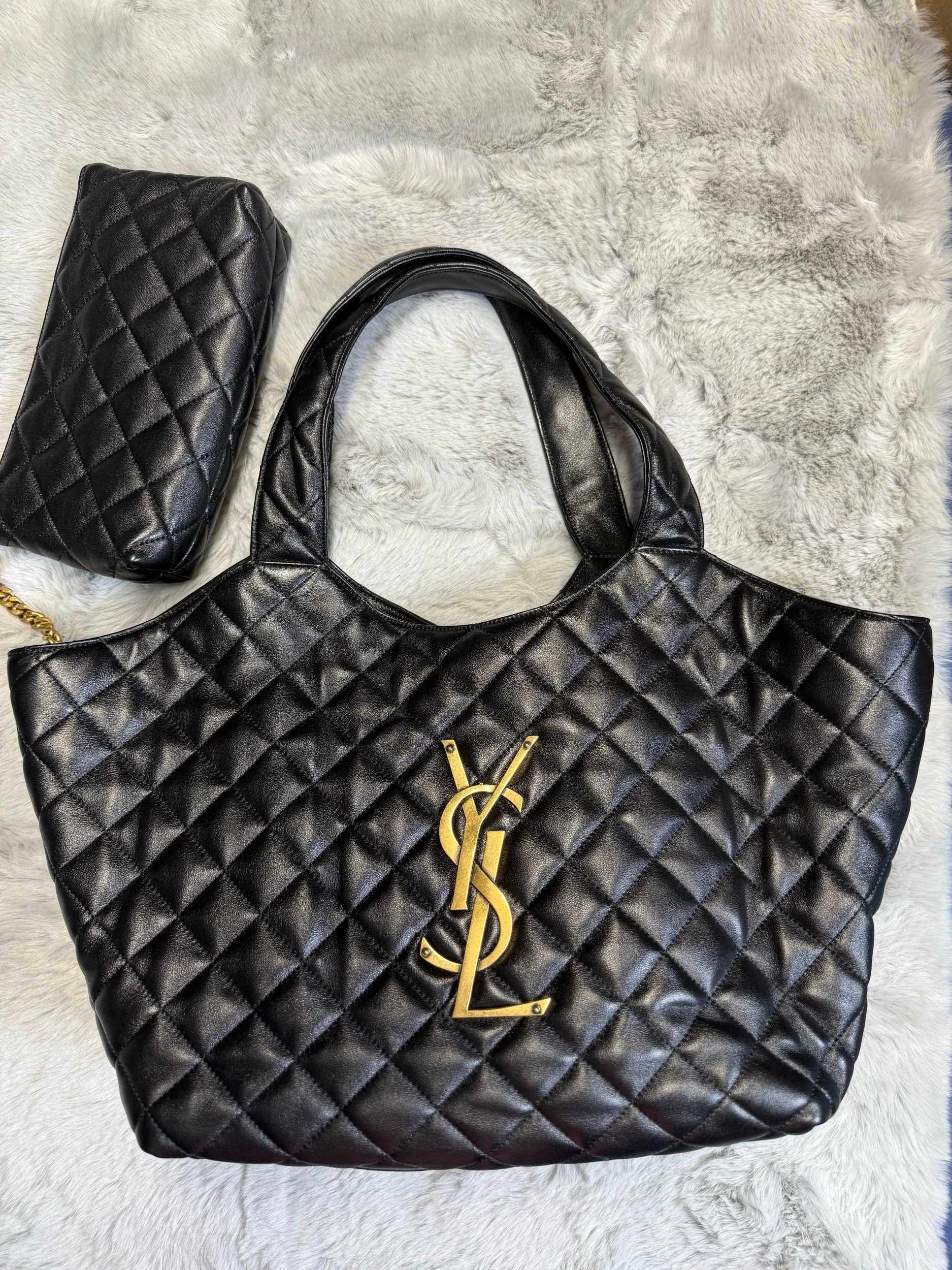 YSL Saint Laurent Medium Icare Quilted Shopping Tote — image 5