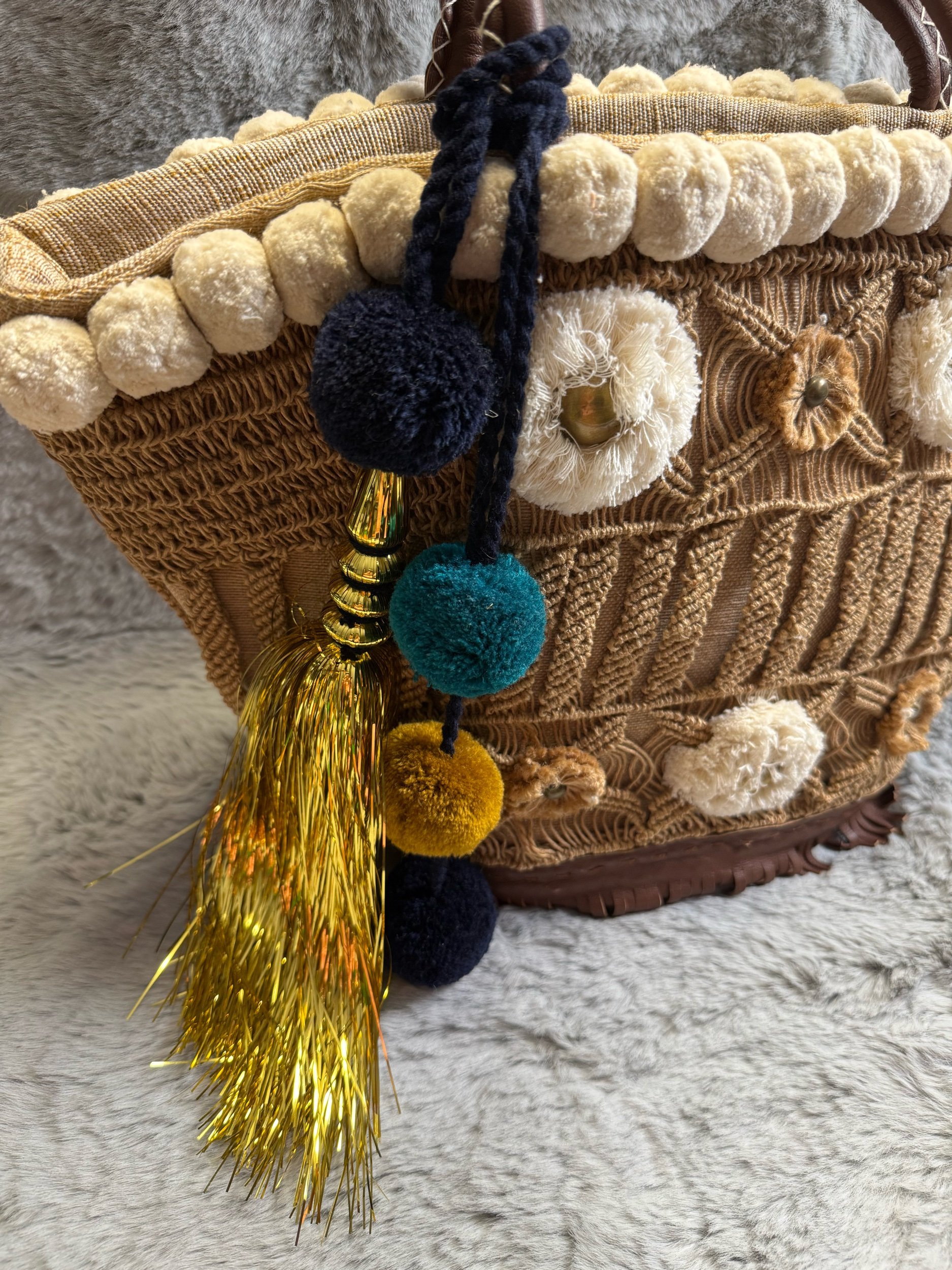 Figue Boho Woven Embellished Tote — image 3