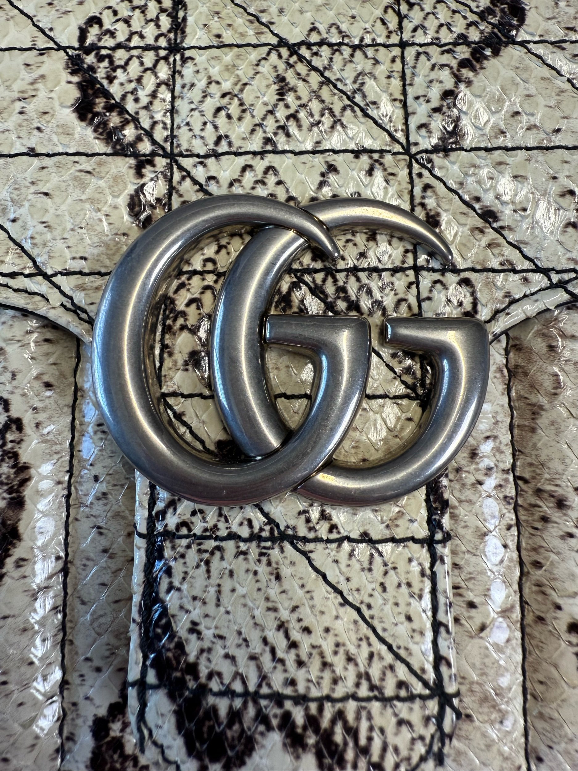 Gucci GG Marmont Small Python Shoulder Bag — image 4
