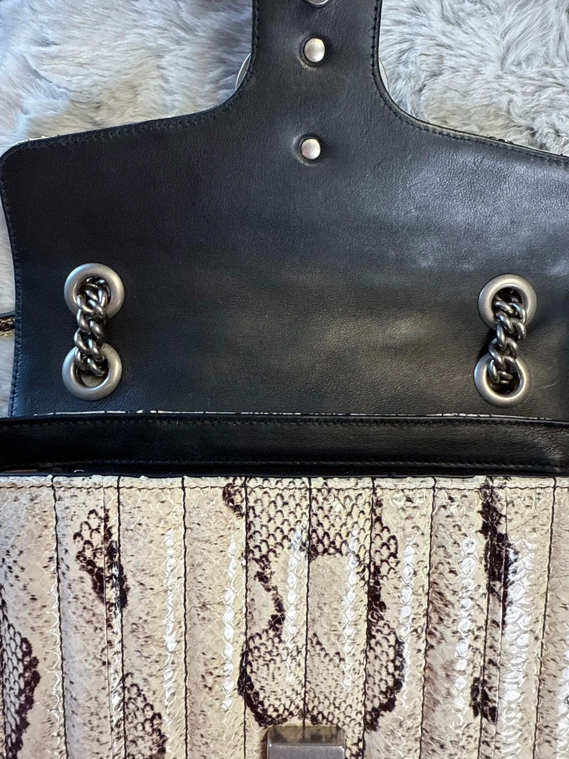 Gucci GG Marmont Small Python Shoulder Bag — image 11