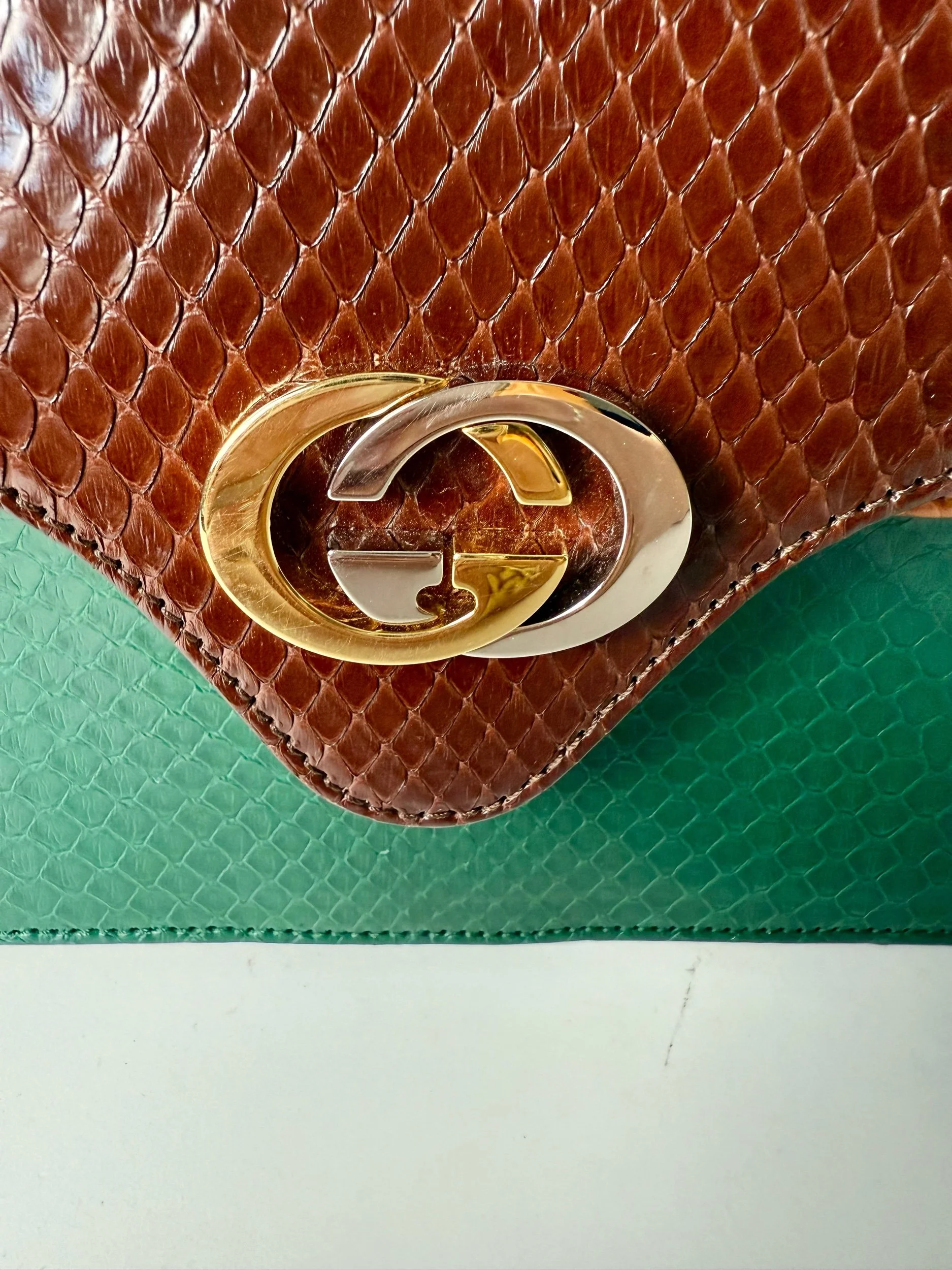 Gucci Zumi Multicolor Python Shoulder Bag — image 3