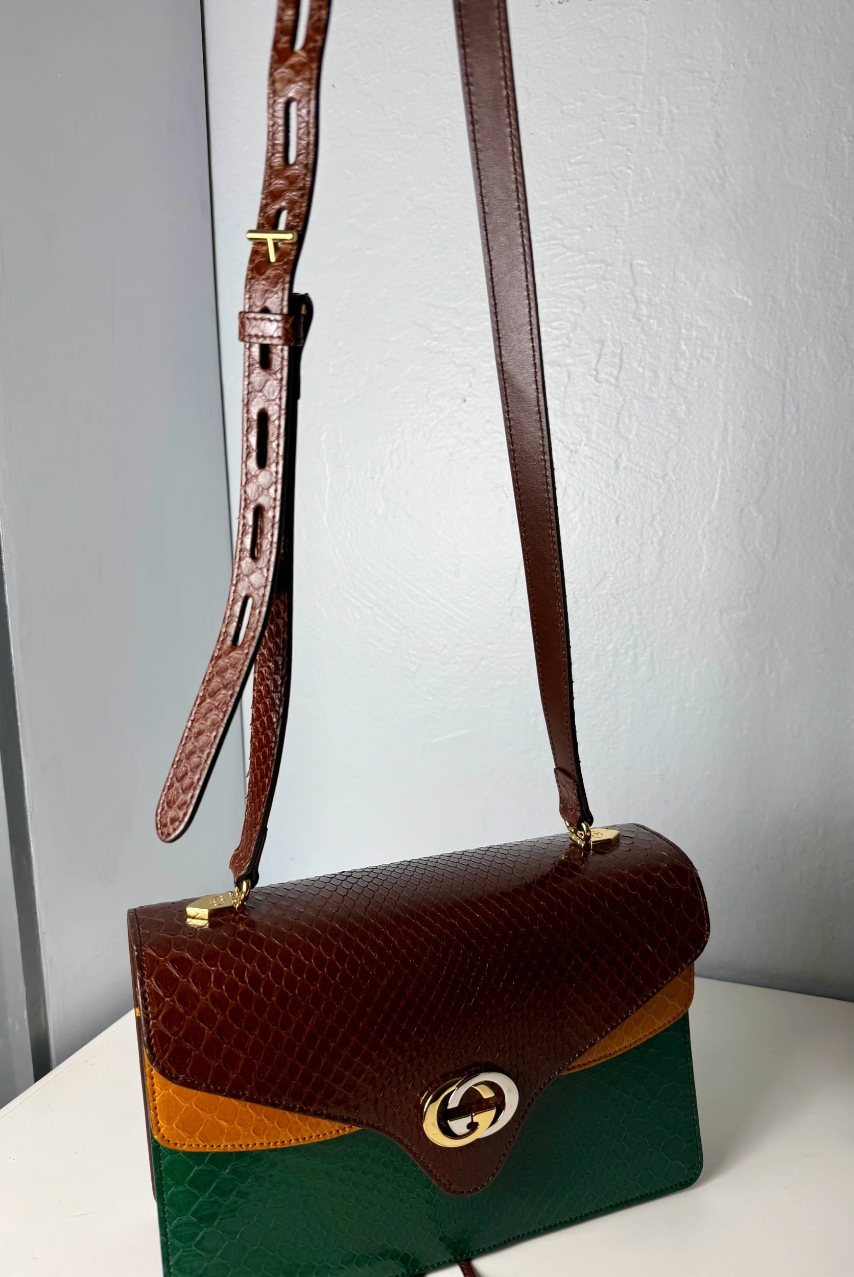 Gucci Zumi Multicolor Python Shoulder Bag — image 13