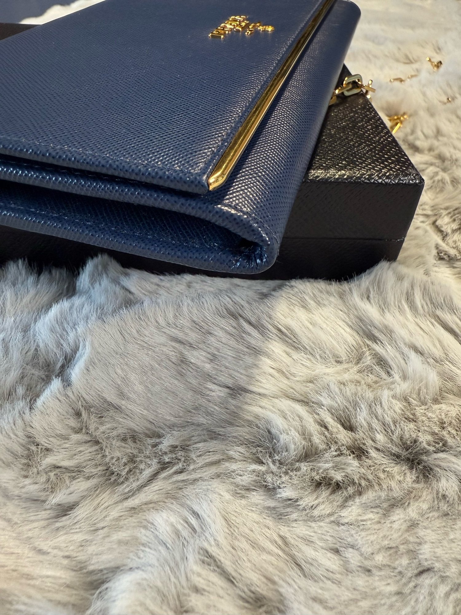 Prada Saffiano Metal Wallet on Chain