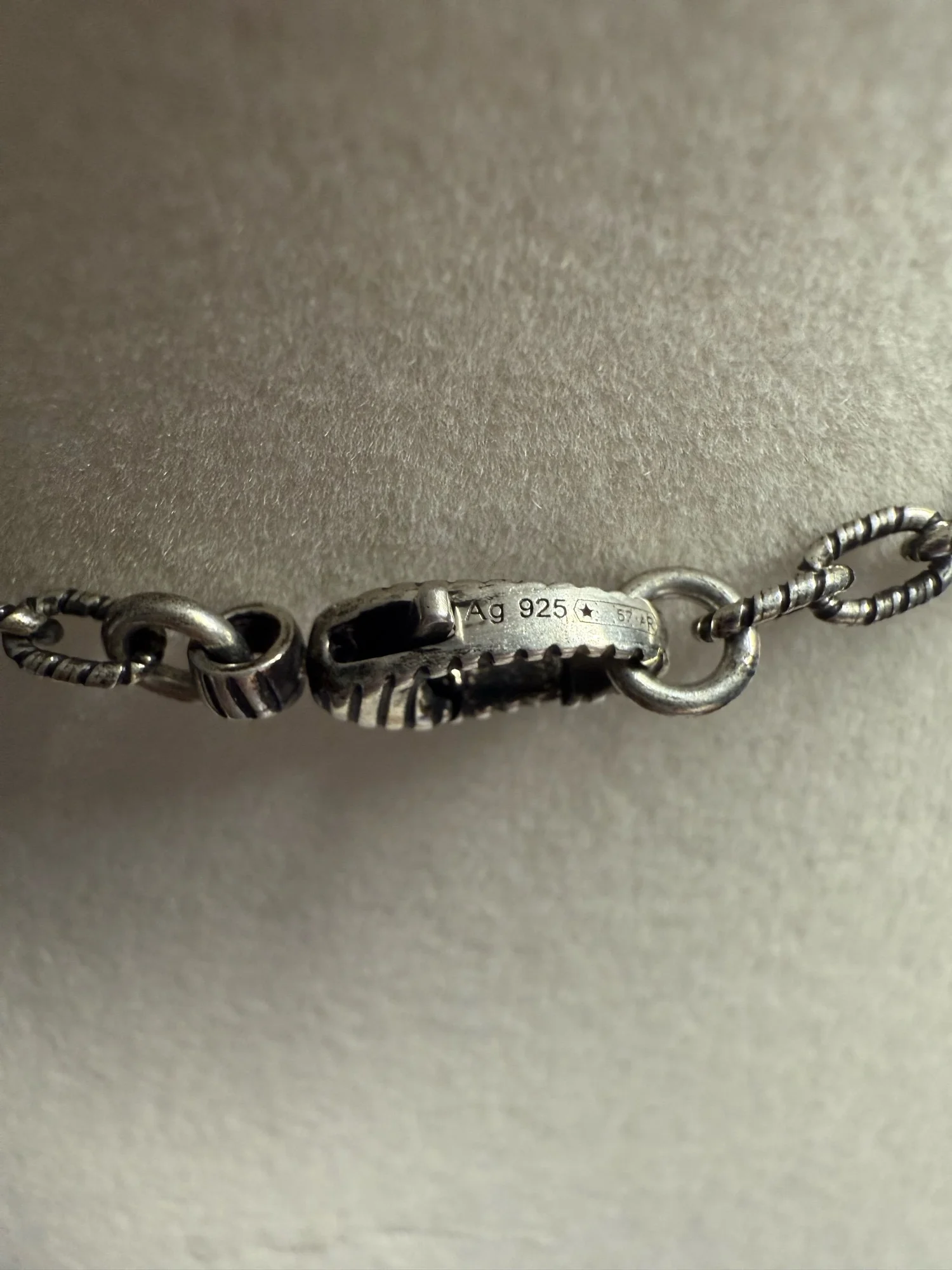 Gucci Interlocking GG Pendant Necklace Sterling Silver