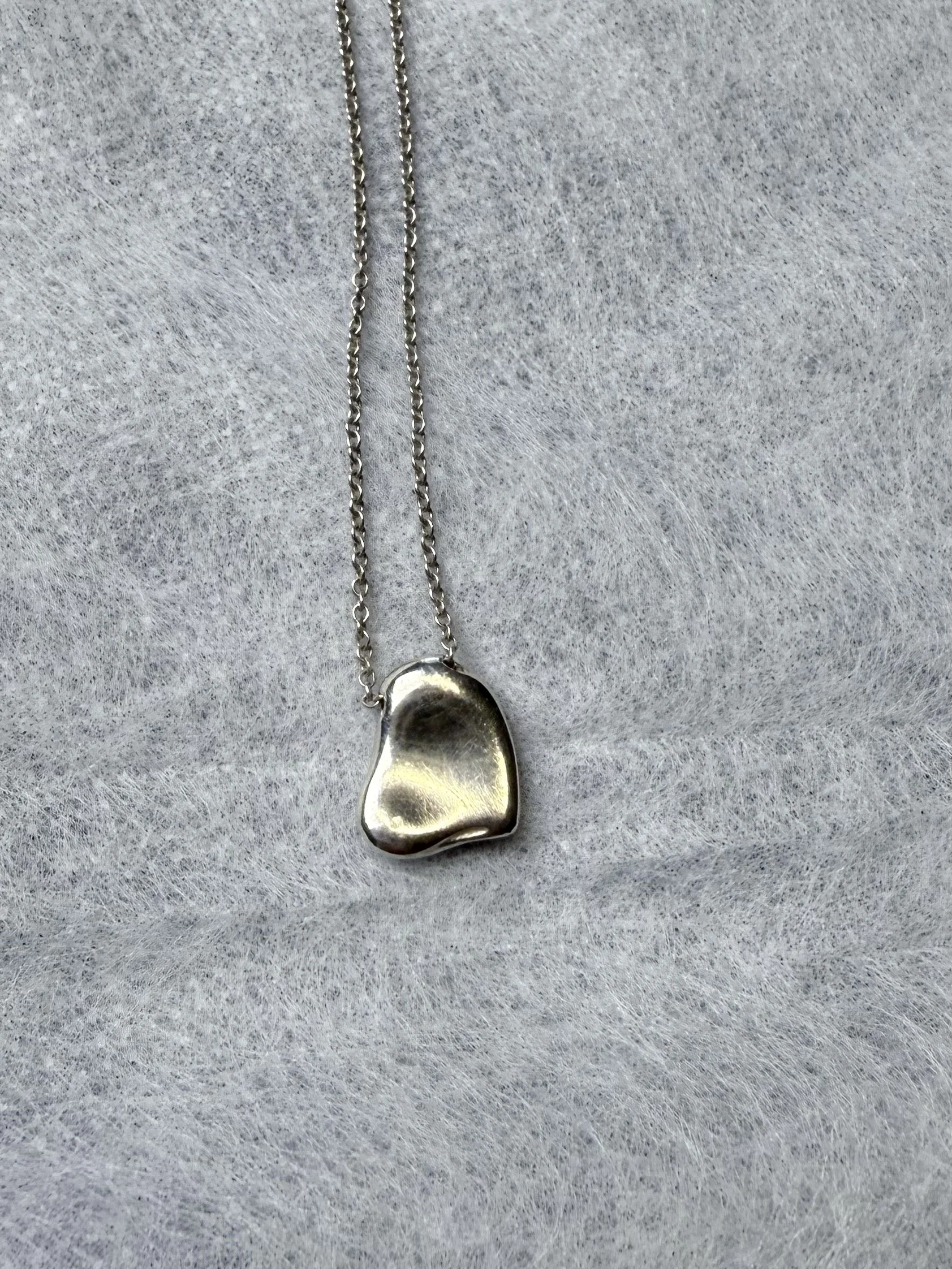 Tiffany & Co. Elsa Peretti Open Heart Sterling Silver Pendant Necklace, image 7