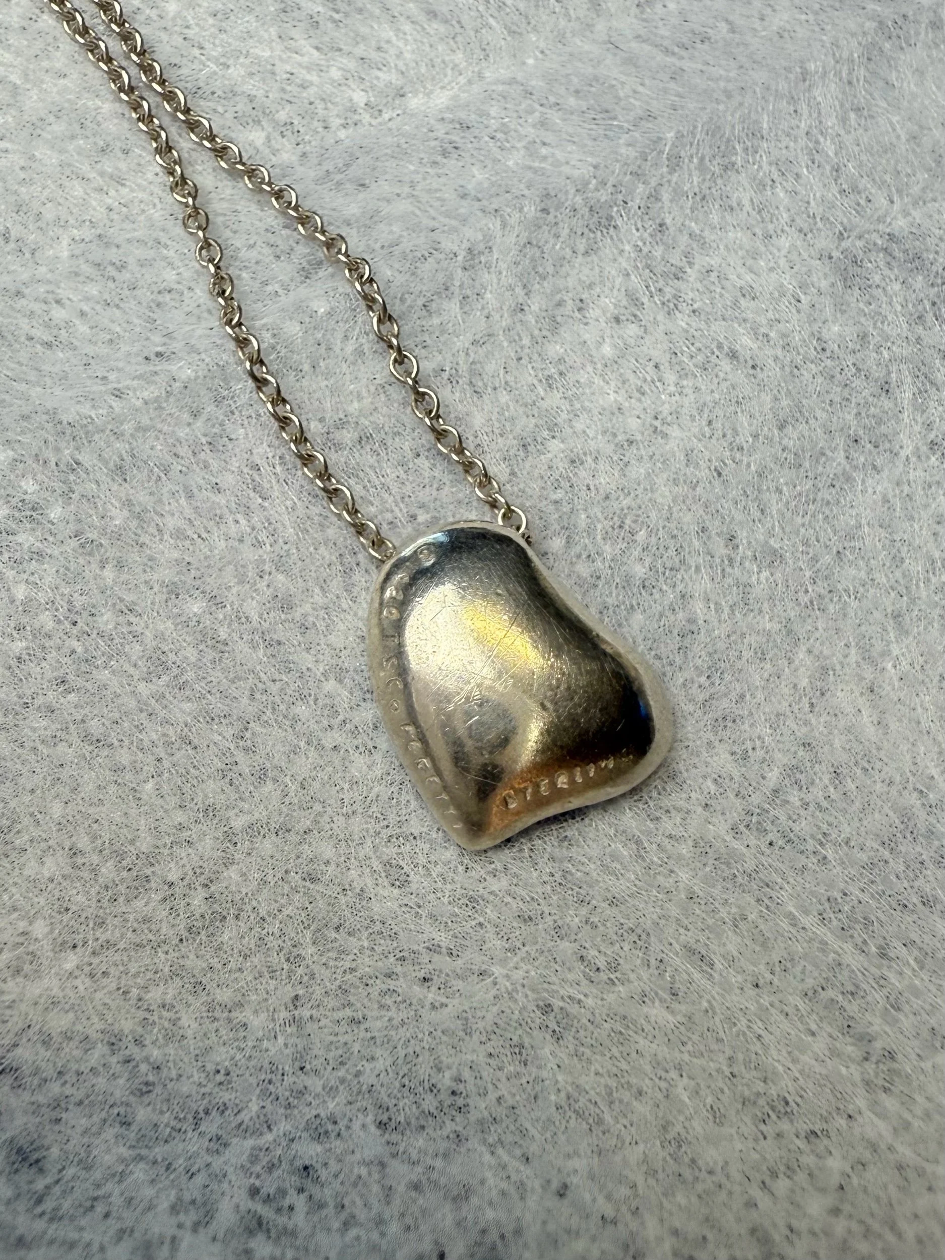 Tiffany & Co. Elsa Peretti Open Heart Sterling Silver Pendant Necklace, image 8