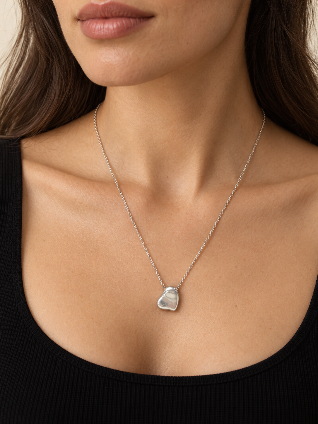 Tiffany & Co. Elsa Peretti Open Heart Sterling Silver Pendant Necklace, image 10