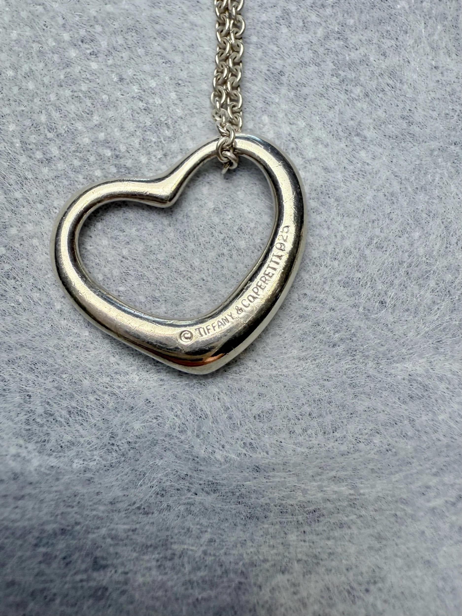 Tiffany & Co. Elsa Peretti Open Heart Sterling Silver Pendant Necklace, image 4