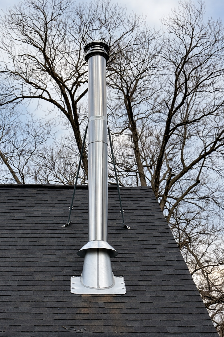 Class A Stainless Steel Chimney Install 