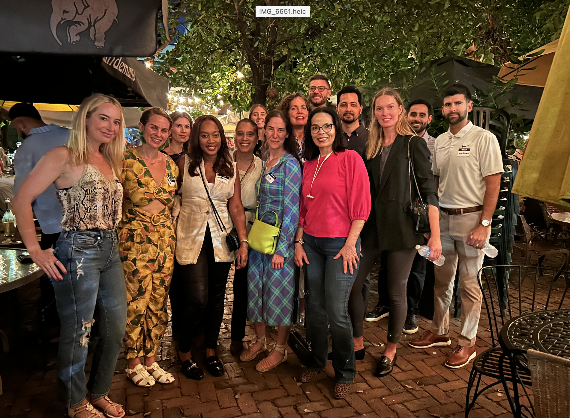 HR professionals networking at an HR Amplified happy hour in Miami