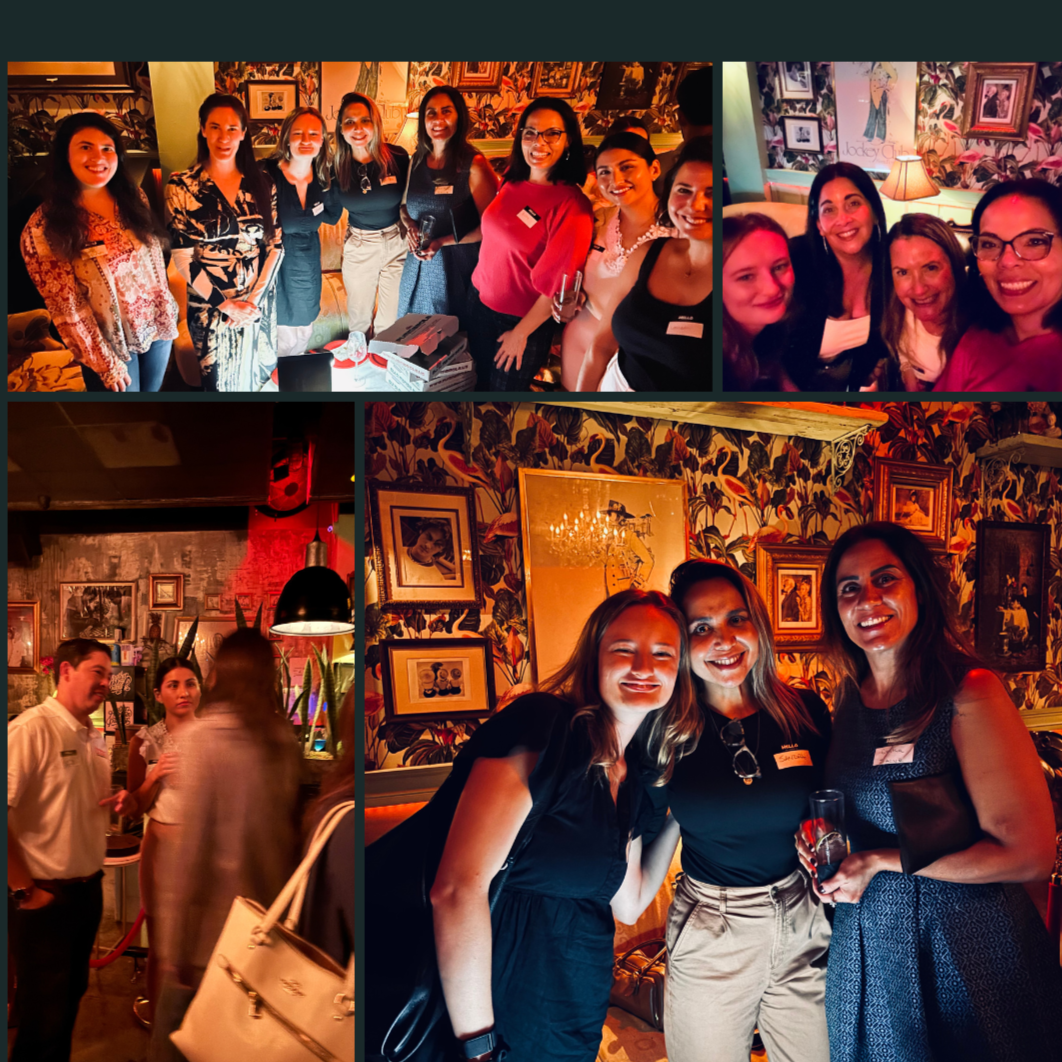 HR professionals networking at an HR Amplified happy hour in Miami