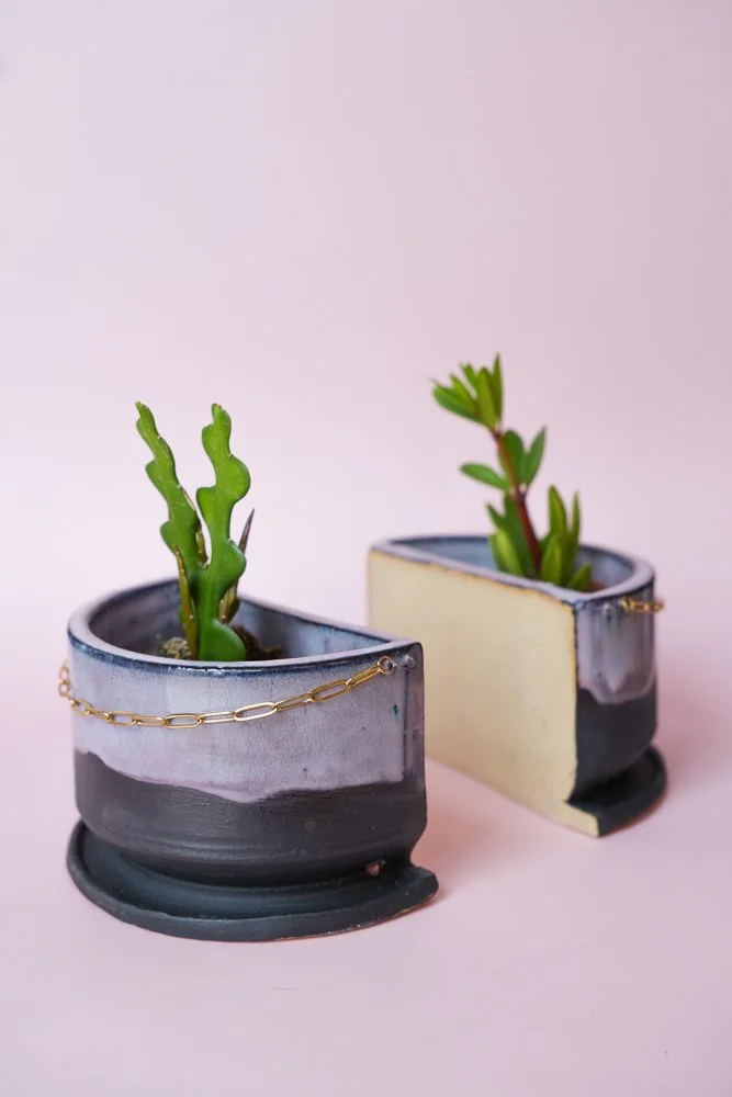 Purple Magic Bookend Planter