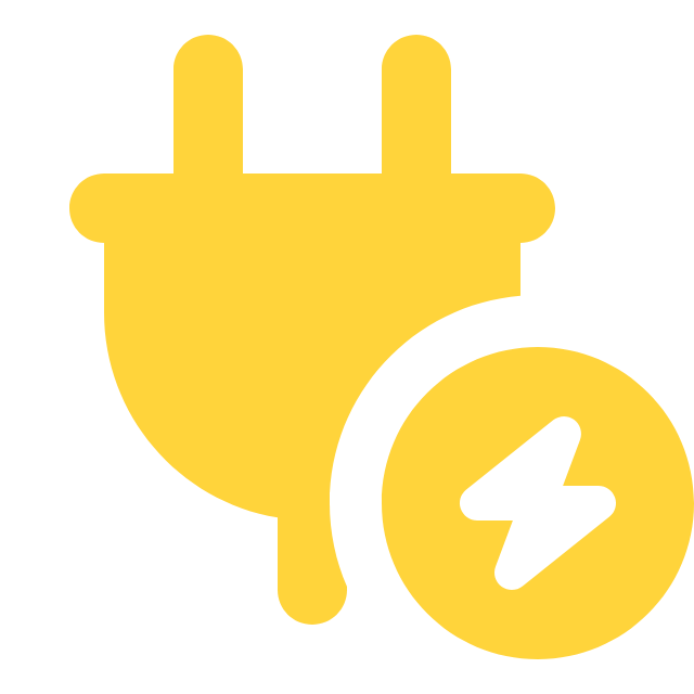 Yellow and black lightning bolt icon in a circle, overlaying a silhouette of a person's head with a lightning bolt inside, representing a brain or mind with energy or power.