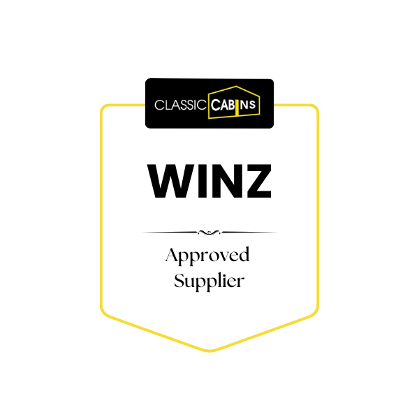 Badge emphasizing WINZ as an approved supplier for Classic Cabinets.
