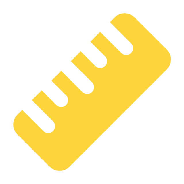 Yellow plastic hair comb with wide teeth.