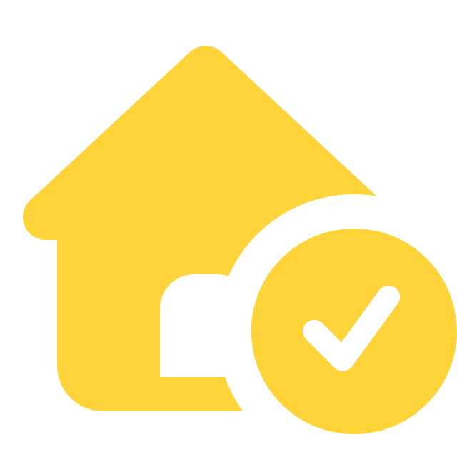Yellow upward arrow with a clock and checkmark symbol.