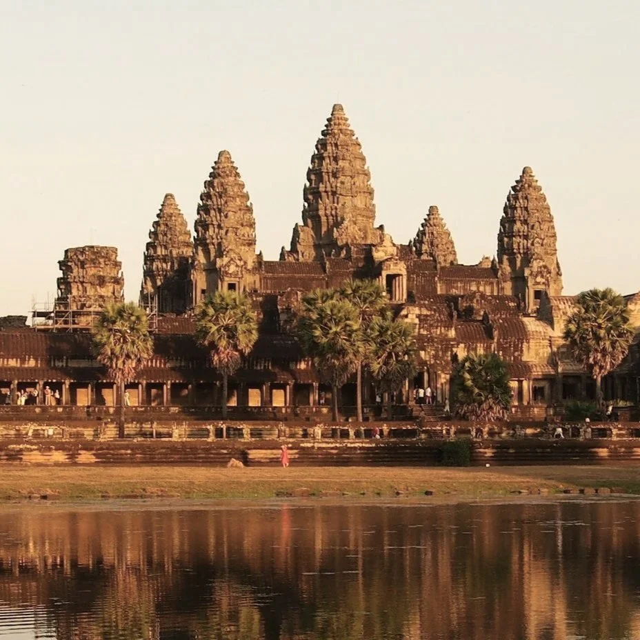 Angkor Wat temple in Cambodia at sunrise in your lifetime journey
