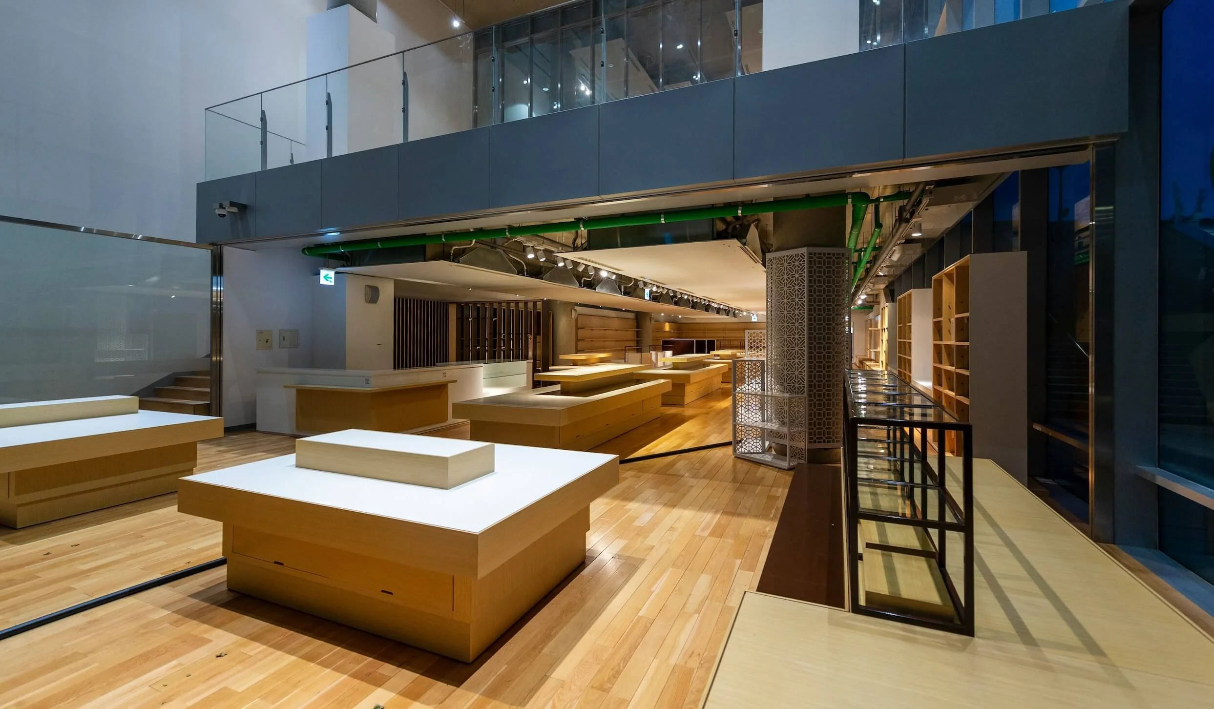 Interior of a mansion with wood floors