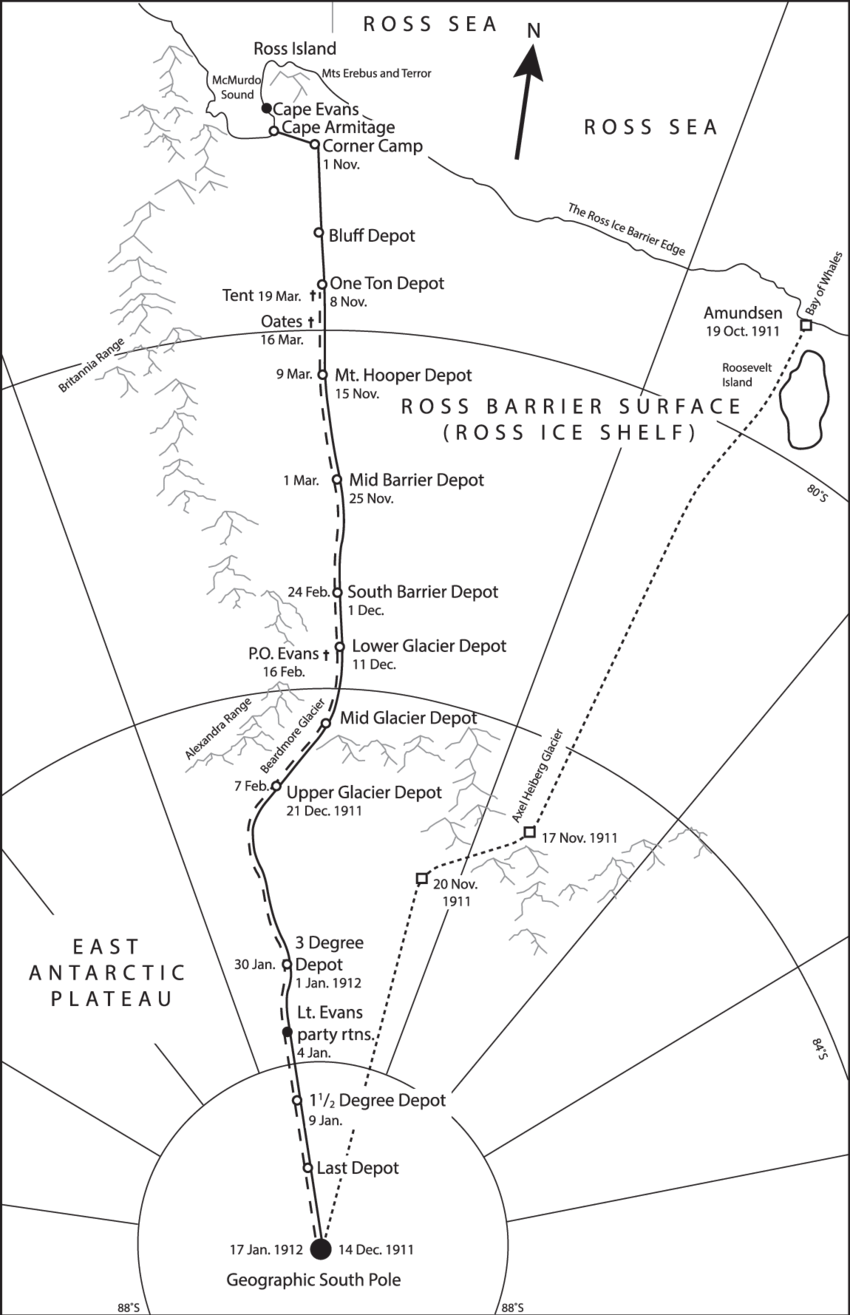 스콧 팀의 여정 (1911.11.1.~1912.1.17)