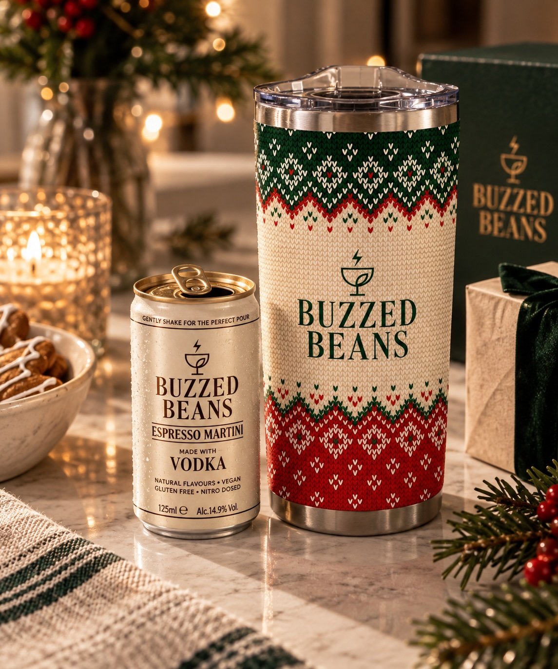Perfect Line Holiday Stainless Steel Tumbler - 20 oz.