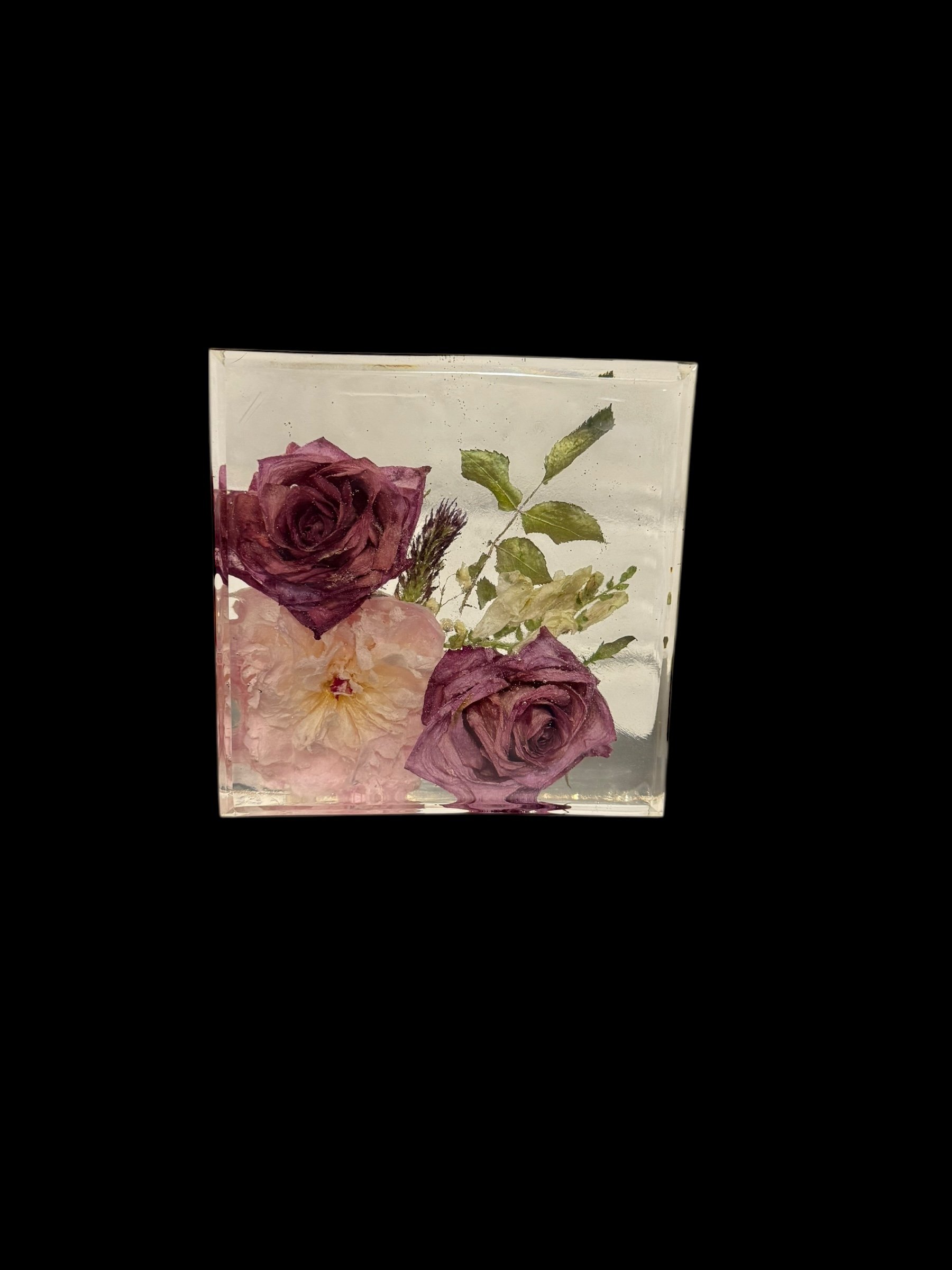 4 inch square flower block